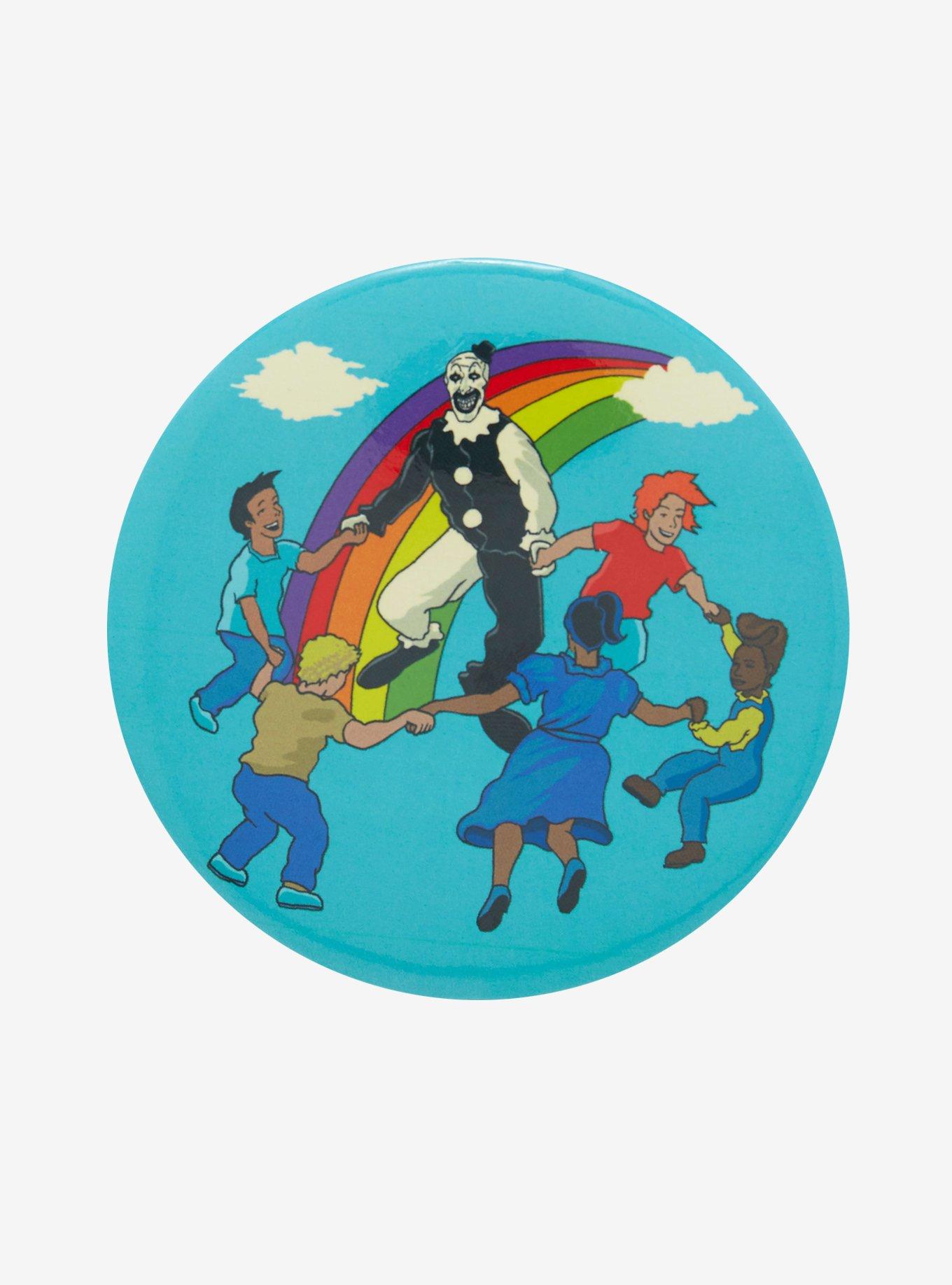 Terrifier Rainbow Children 3 Inch Button, , hi-res