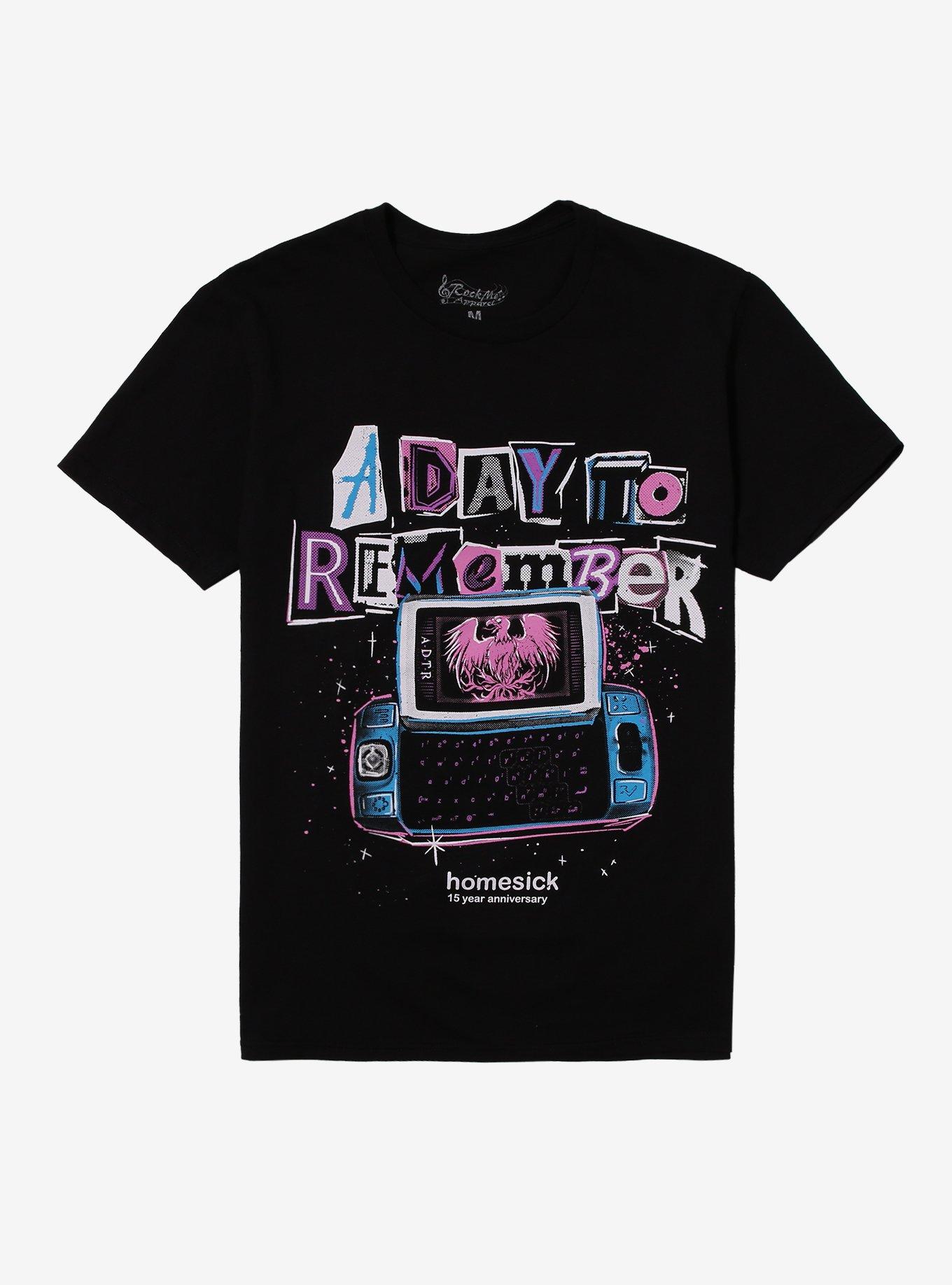 A Day To Remember Homesick Phone Boyfriend Fit Girls T-Shirt, BLACK, hi-res