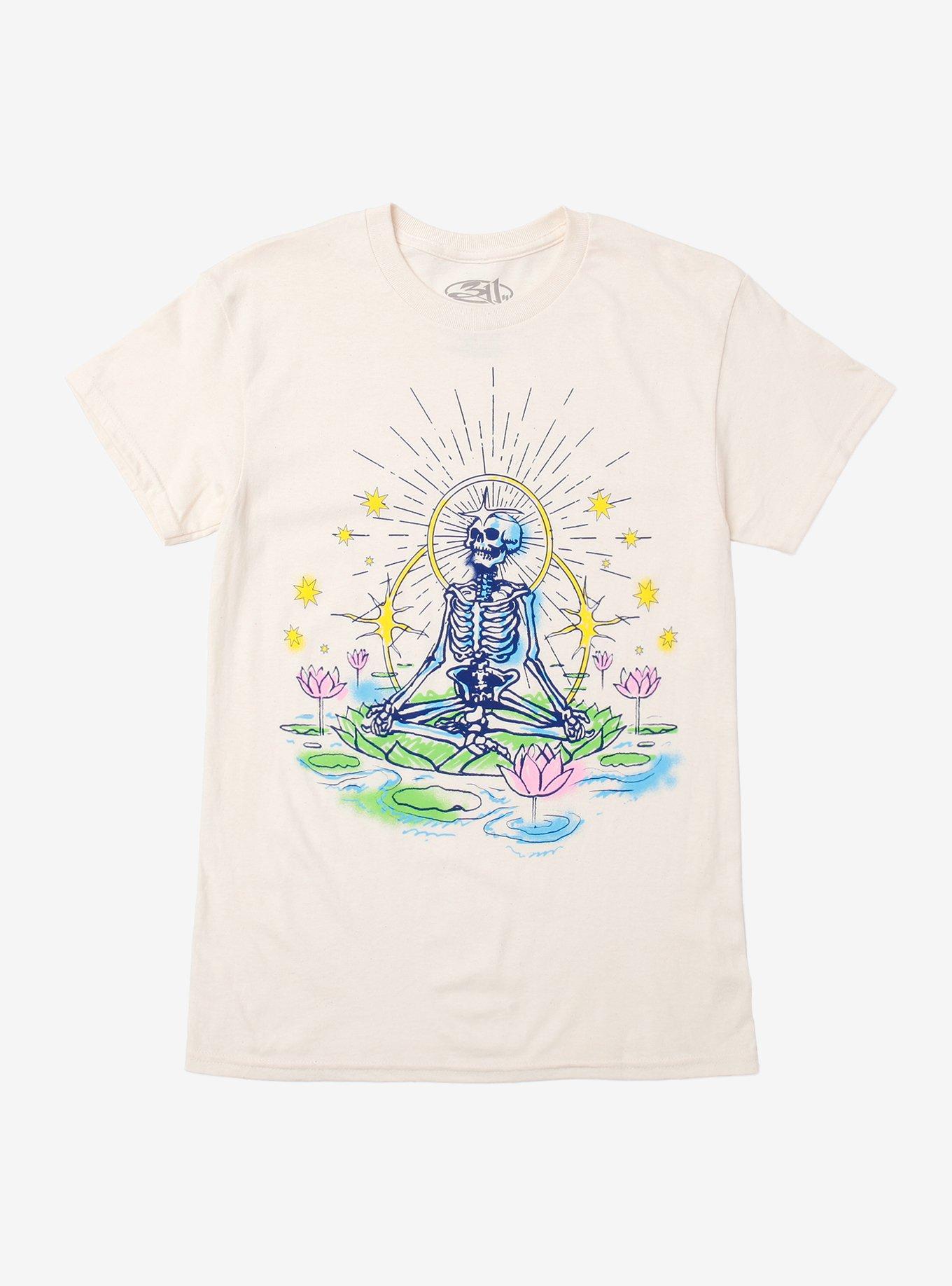 311 Meditating Skeleton Relaxed Fit Girls T-Shirt, , hi-res