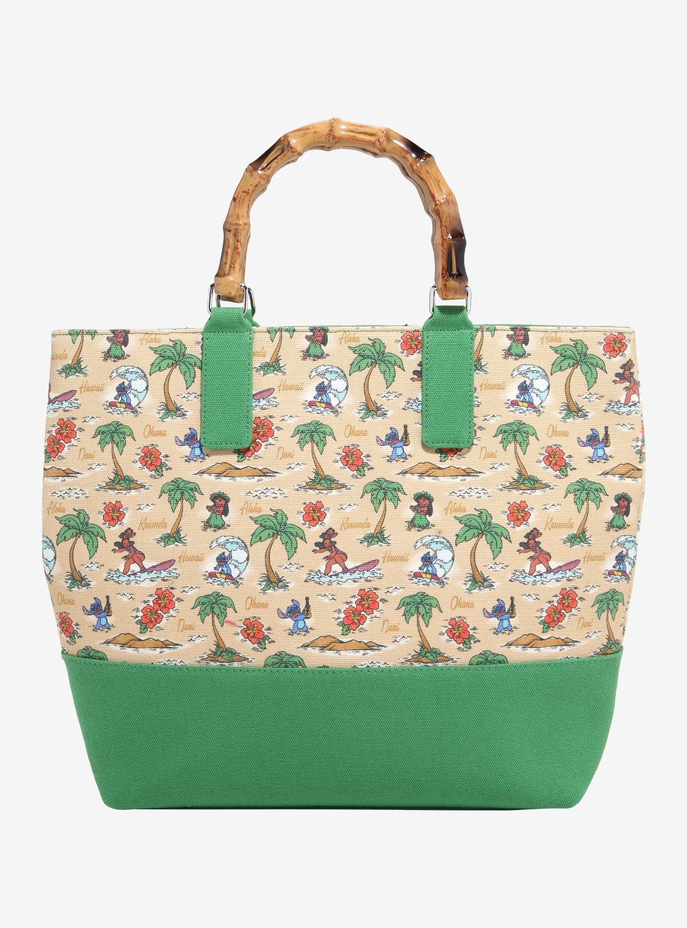 Loungefly Disney Lilo & Stitch Beach Scenes Allover Print Canvas Tote Bag - BoxLunch Exclusive, , hi-res