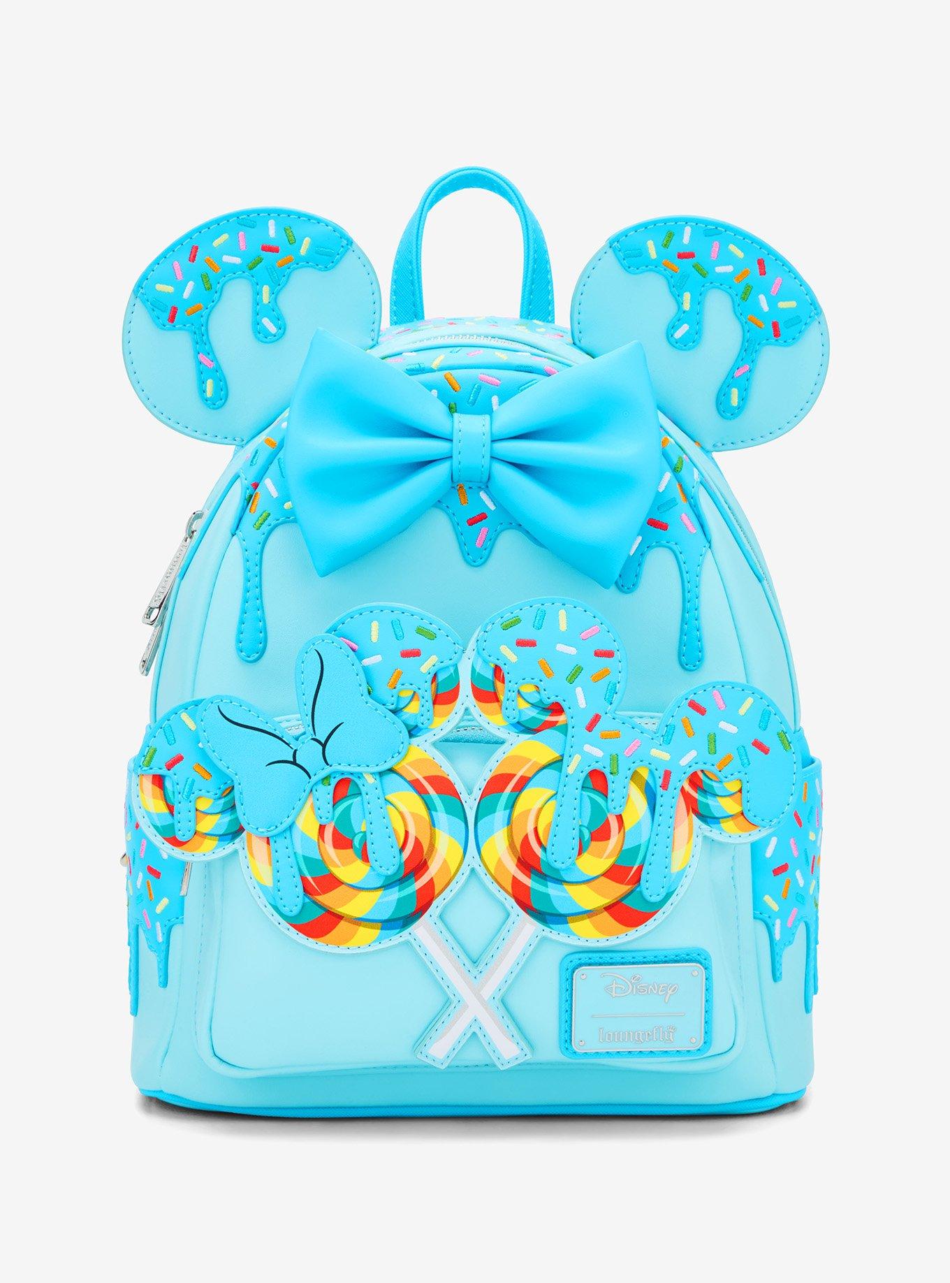 Loungefly Disney Minnie Mouse Lollipop Blue Sprinkle Ears Mini Backpack - BoxLunch Exclusive