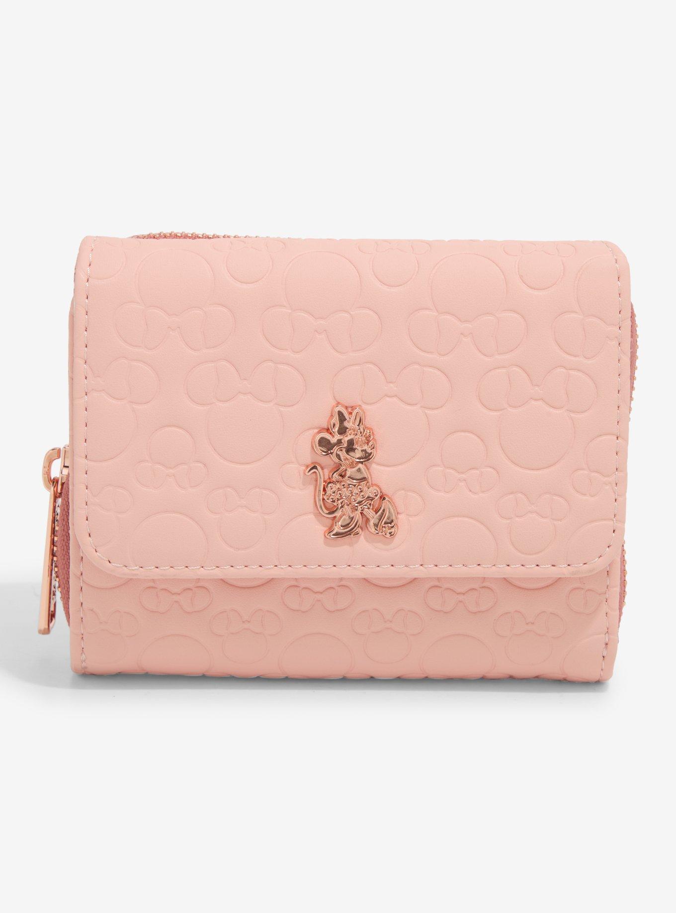 Loungefly Disney Minnie Mouse Debossed Silhouettes Pink Wallet - BoxLunch Exclusive, , hi-res
