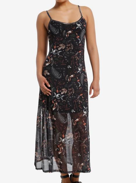 Thorn & Fable Celestial Woodlandcore Maxi Dress - Green - Small