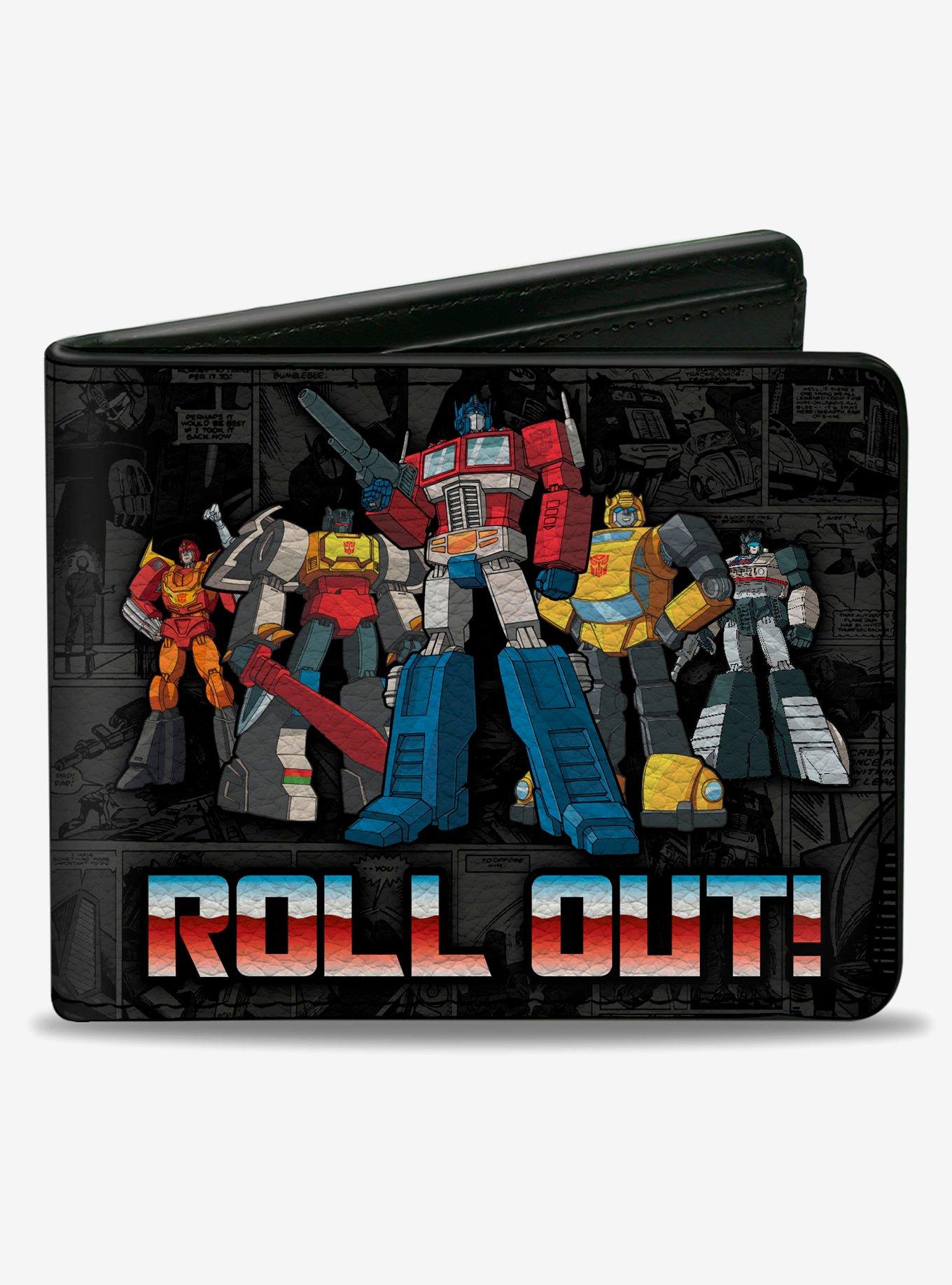 Transformers Autobots Roll Out and Shield Comic Panels Grays Bifold Wallet, , hi-res