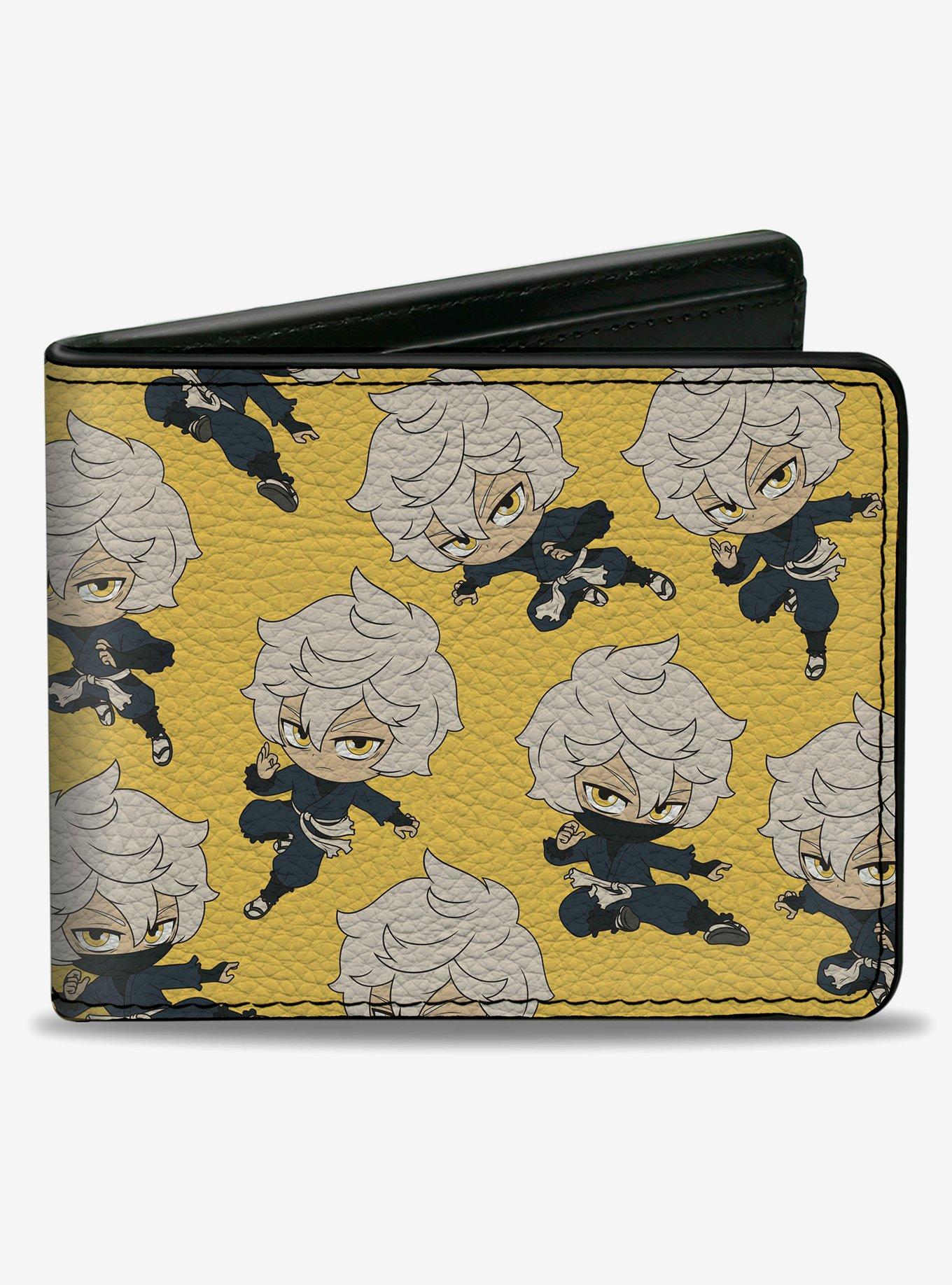 Hells Paradise Chibi Gabimaru Poses Scattered Yellow Bifold Wallet, , hi-res