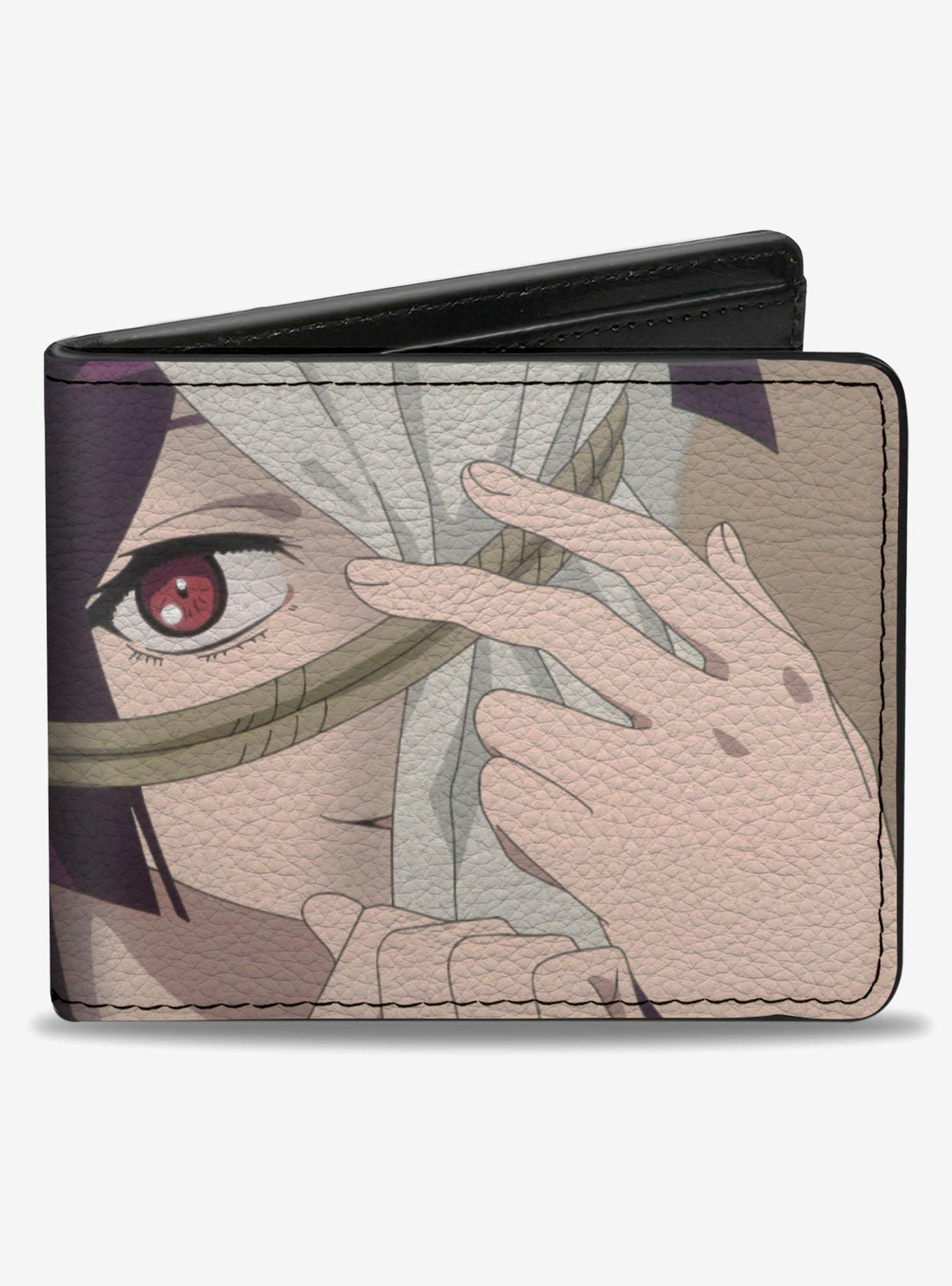 Hells Paradise Yuzuriha Close Up Pose and Title Logo Black Bifold Wallet, , hi-res