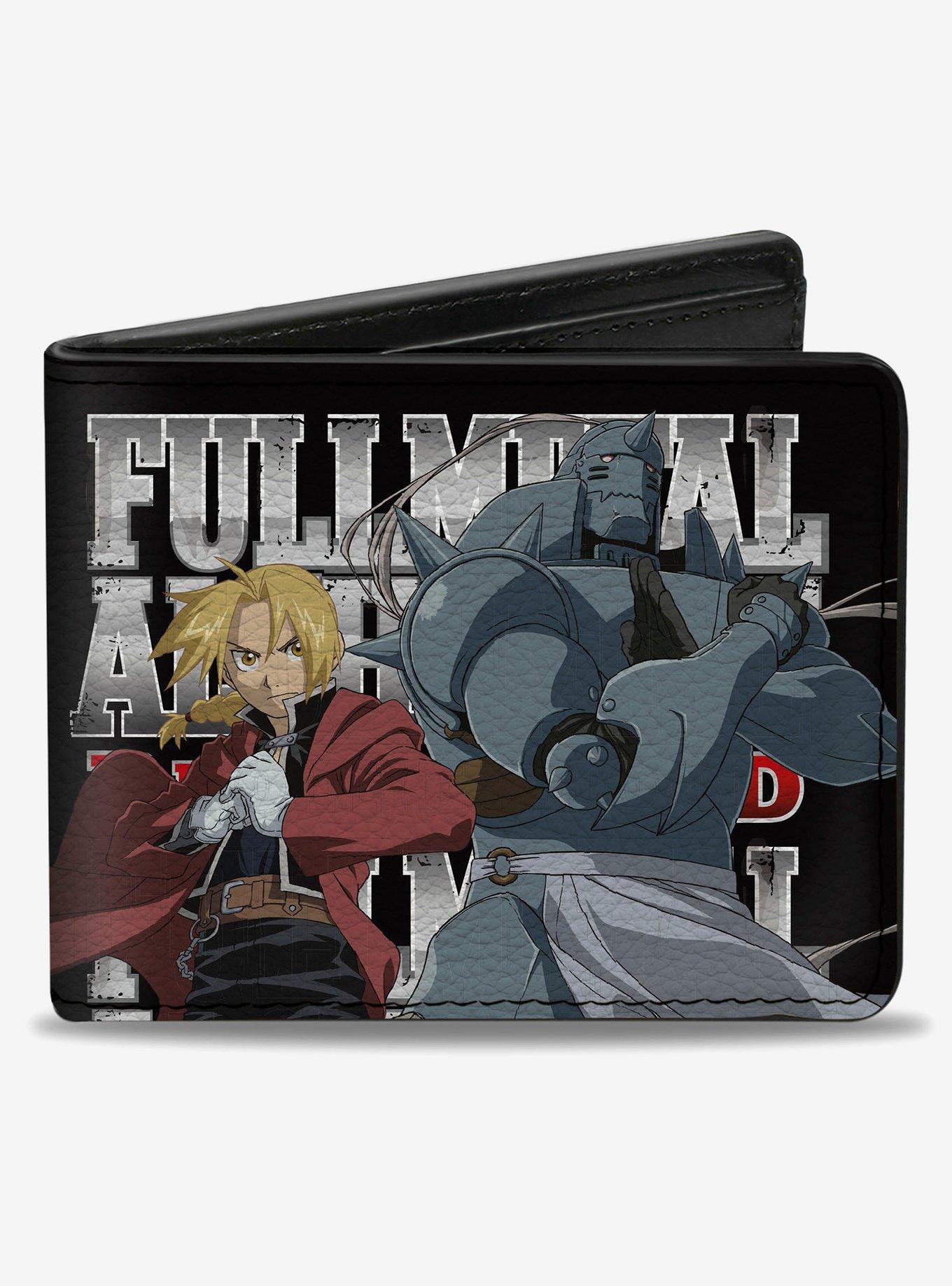 Fullmetal Alchemist Brotherhood Elric Brothers Before After Bifold Wallet, , hi-res