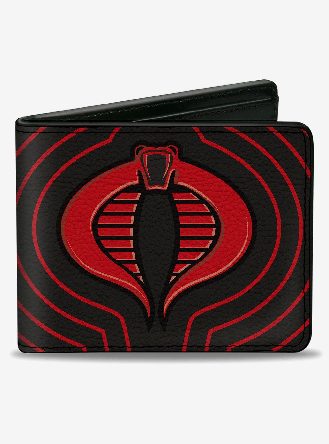 GI Joe Cobra Ripple Logo Black Red Bifold Wallet, , hi-res