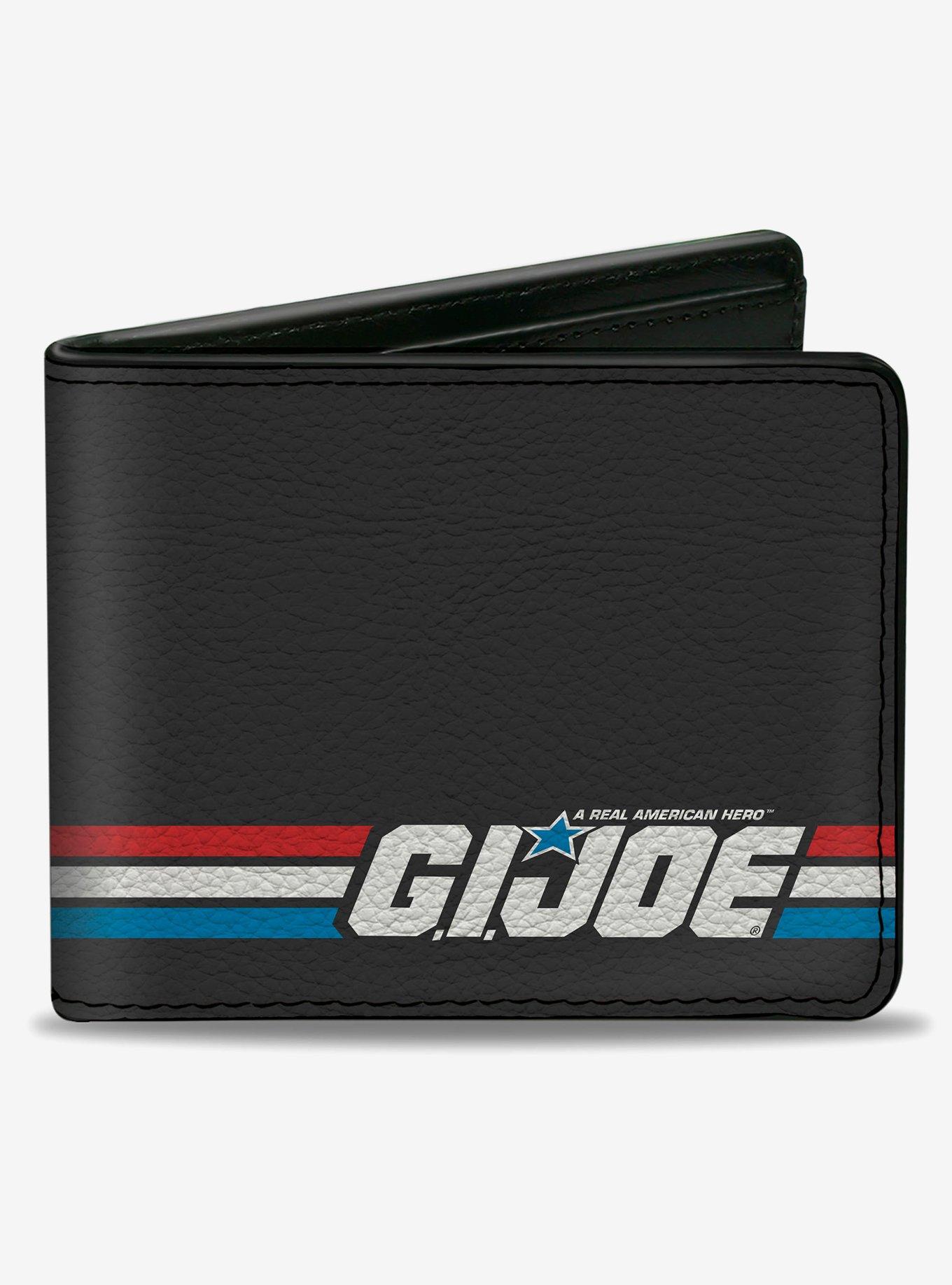 GI Joe Title Logo Stripe Black Red White Blue Bifold Wallet, , hi-res