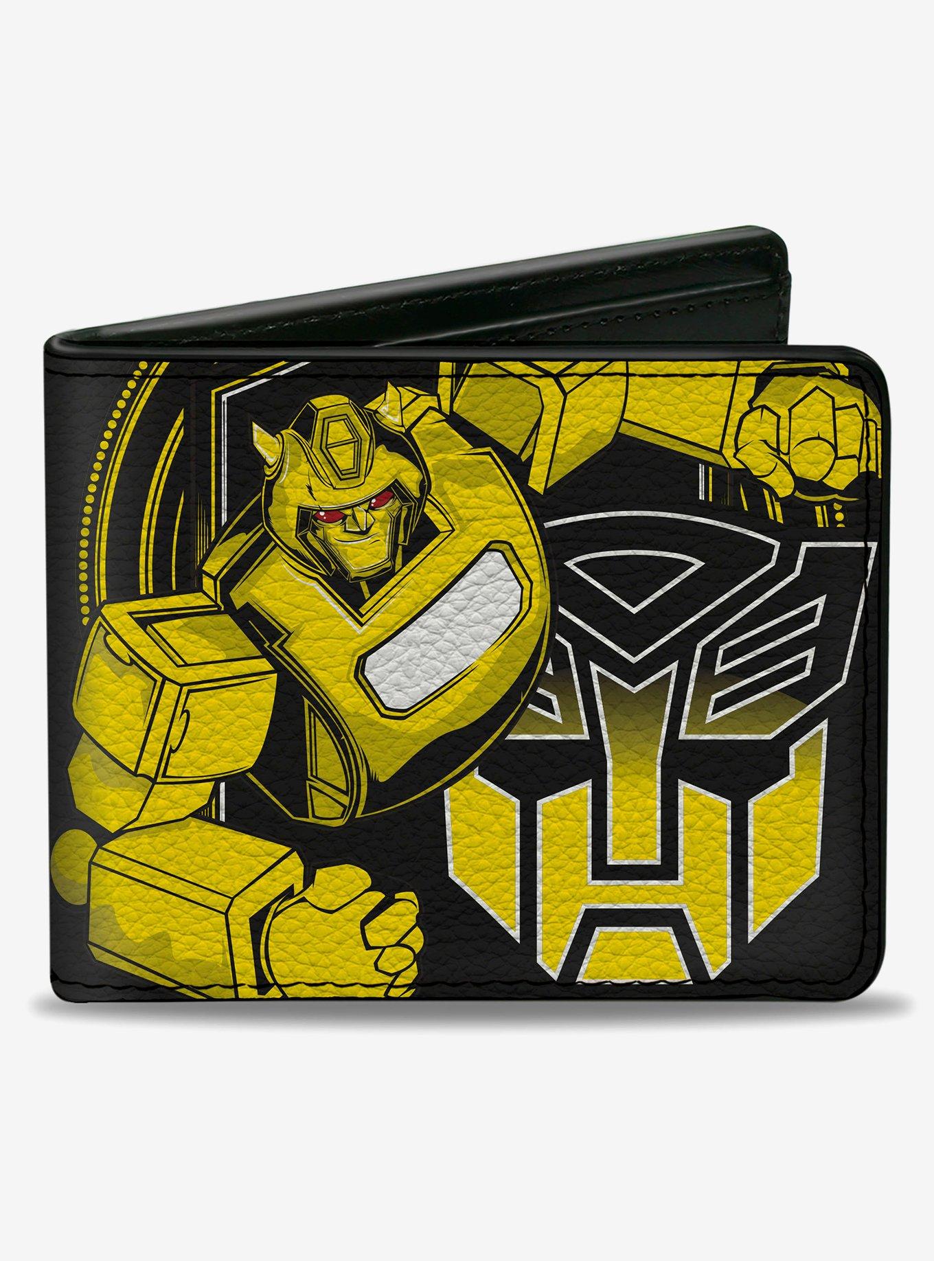 Transformers Bumblebee Pose and Autobot Logo Shield Yellows Bifold Wallet, , hi-res