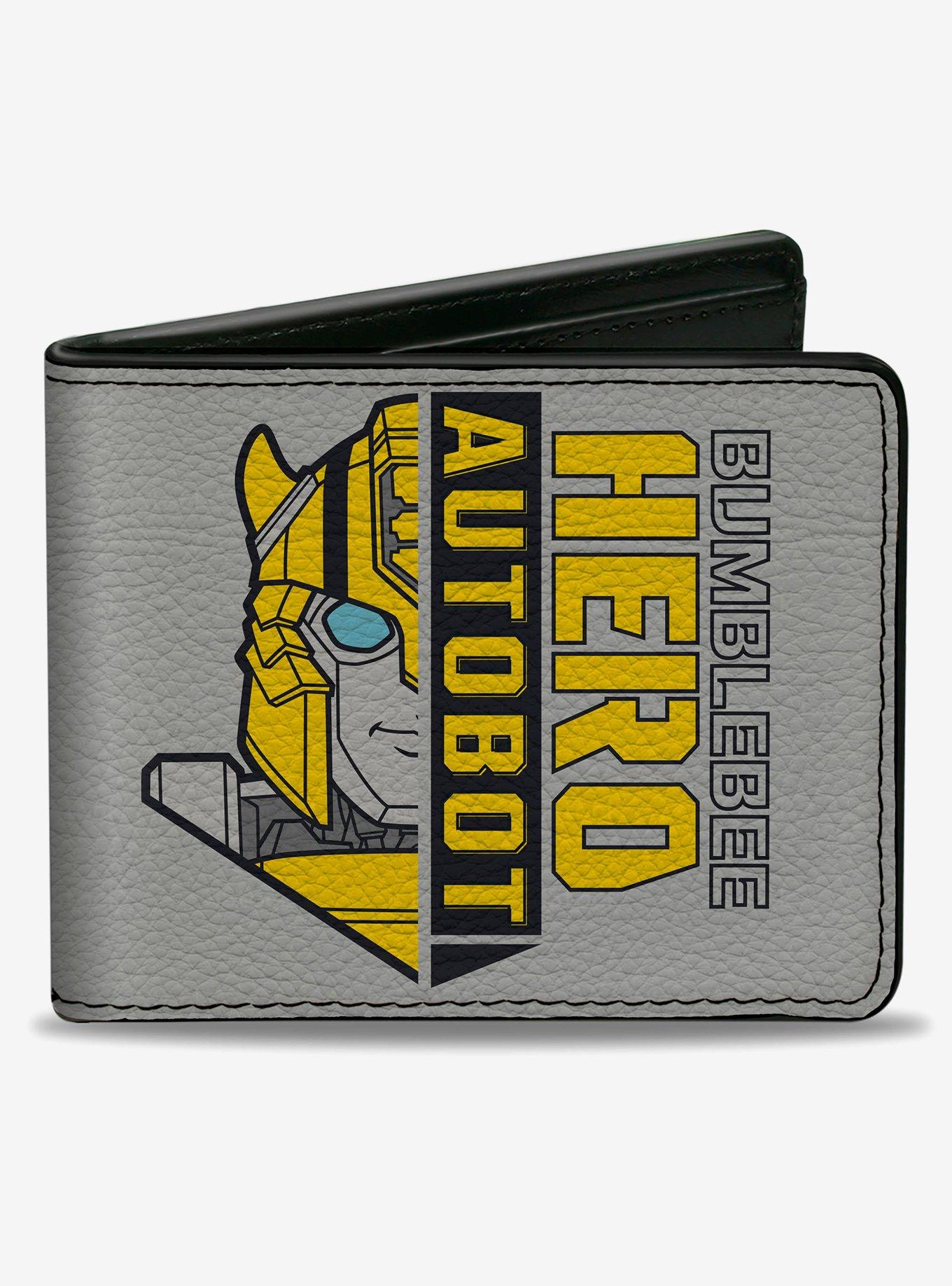 Transformers Bumblebee On A Mission and Sports Car Gray Bifold Wallet, , hi-res