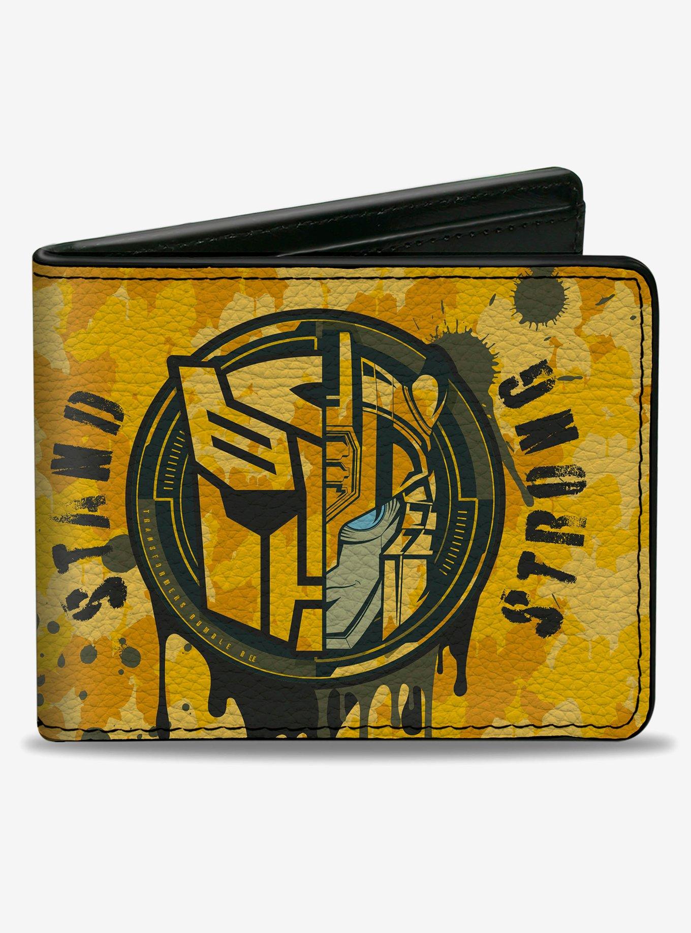 Transformers Bumblebee Stand Strong Autobot Icon Yellows Bifold Wallet, , hi-res