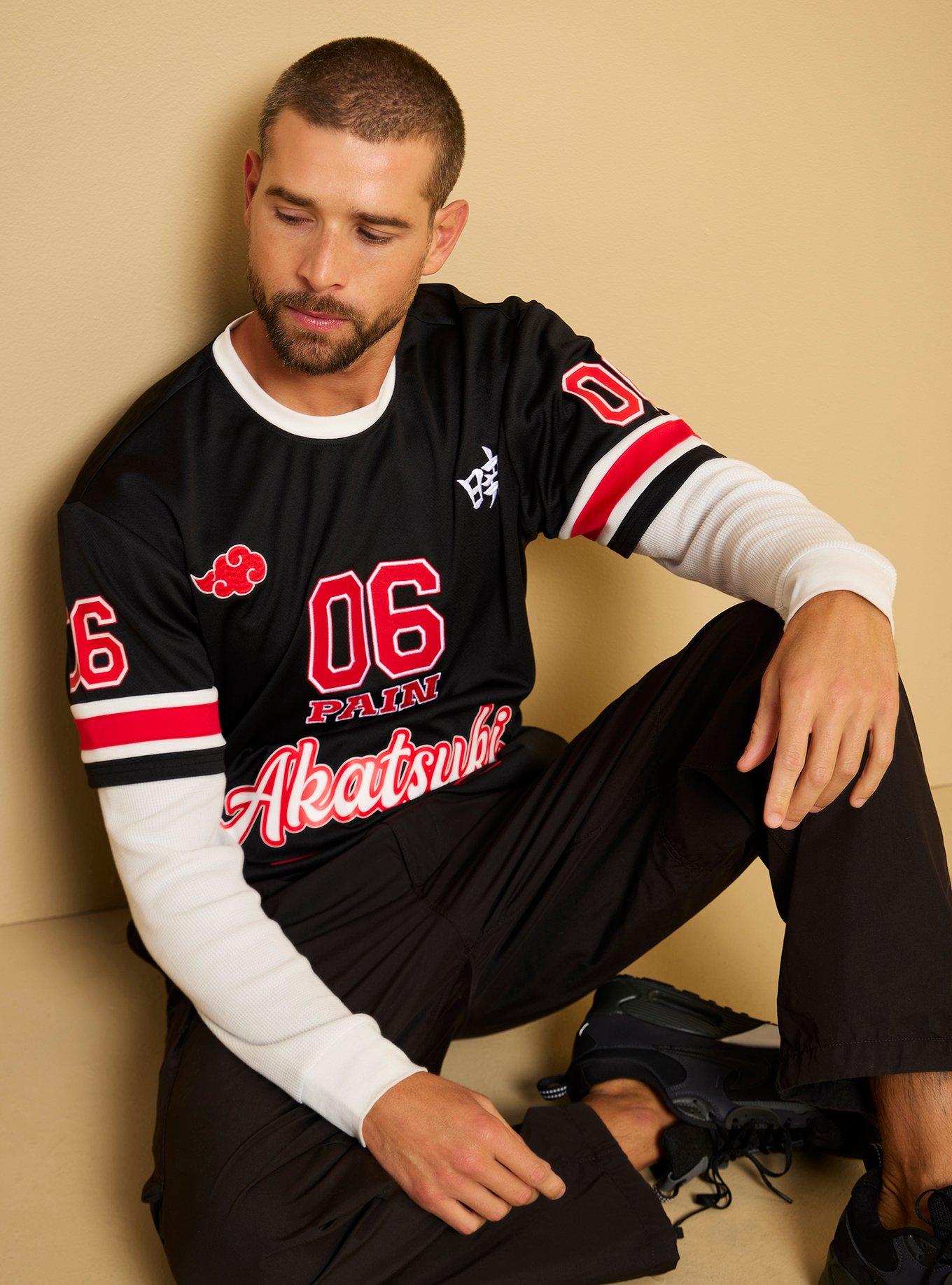 Naruto Shippuden Akatsuki Layered Long Sleeve Jersey - BoxLunch Exclusive, , hi-res