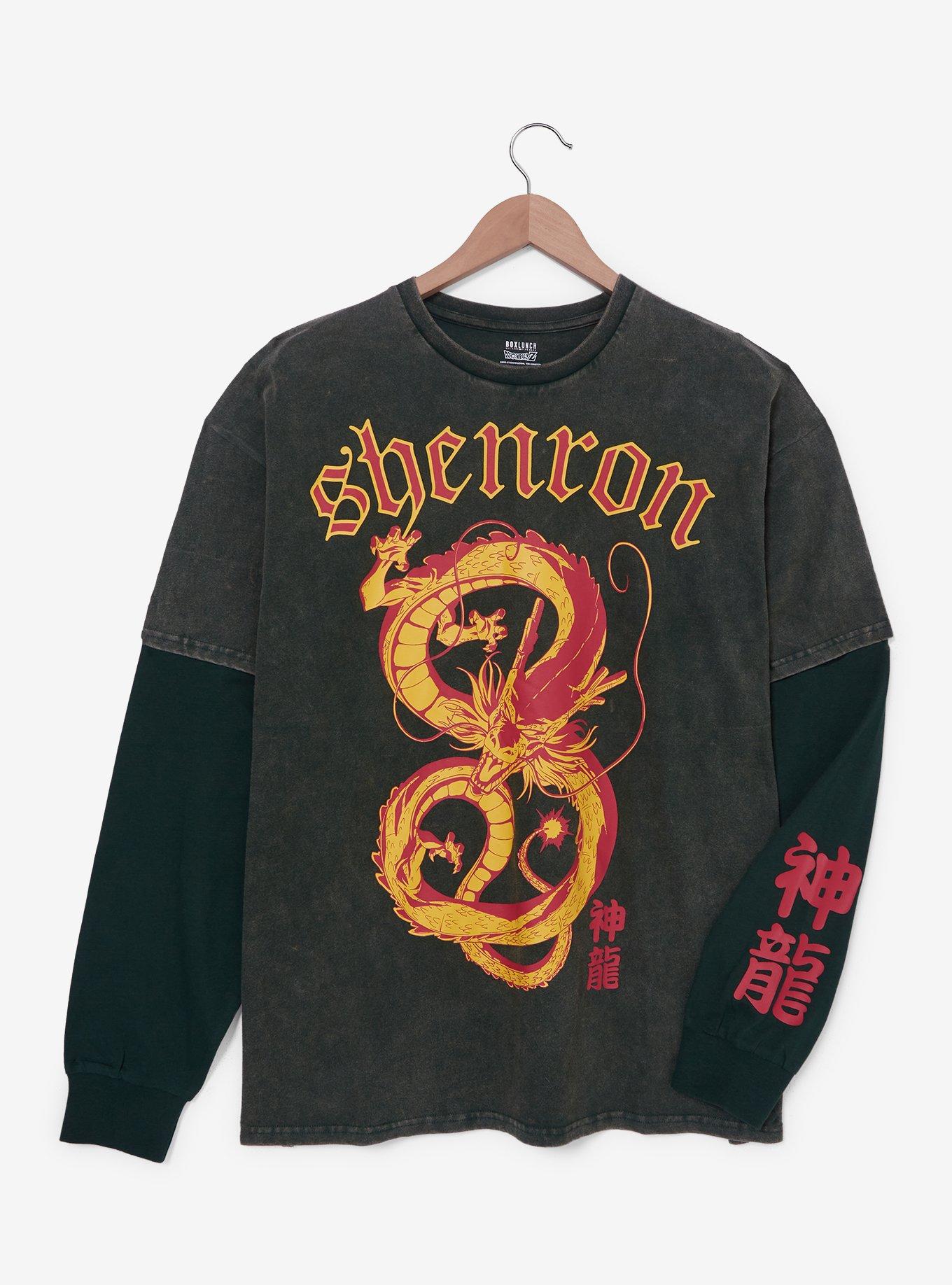 Dragon Ball Z Shenron Mineral Wash Layered Long Sleeve T-Shirt - BoxLunch Exclusive, , hi-res