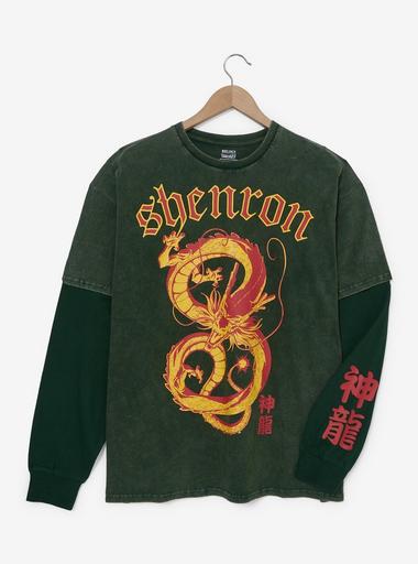 Dragon Ball Z Shenron Mineral Wash Layered Long Sleeve T-Shirt