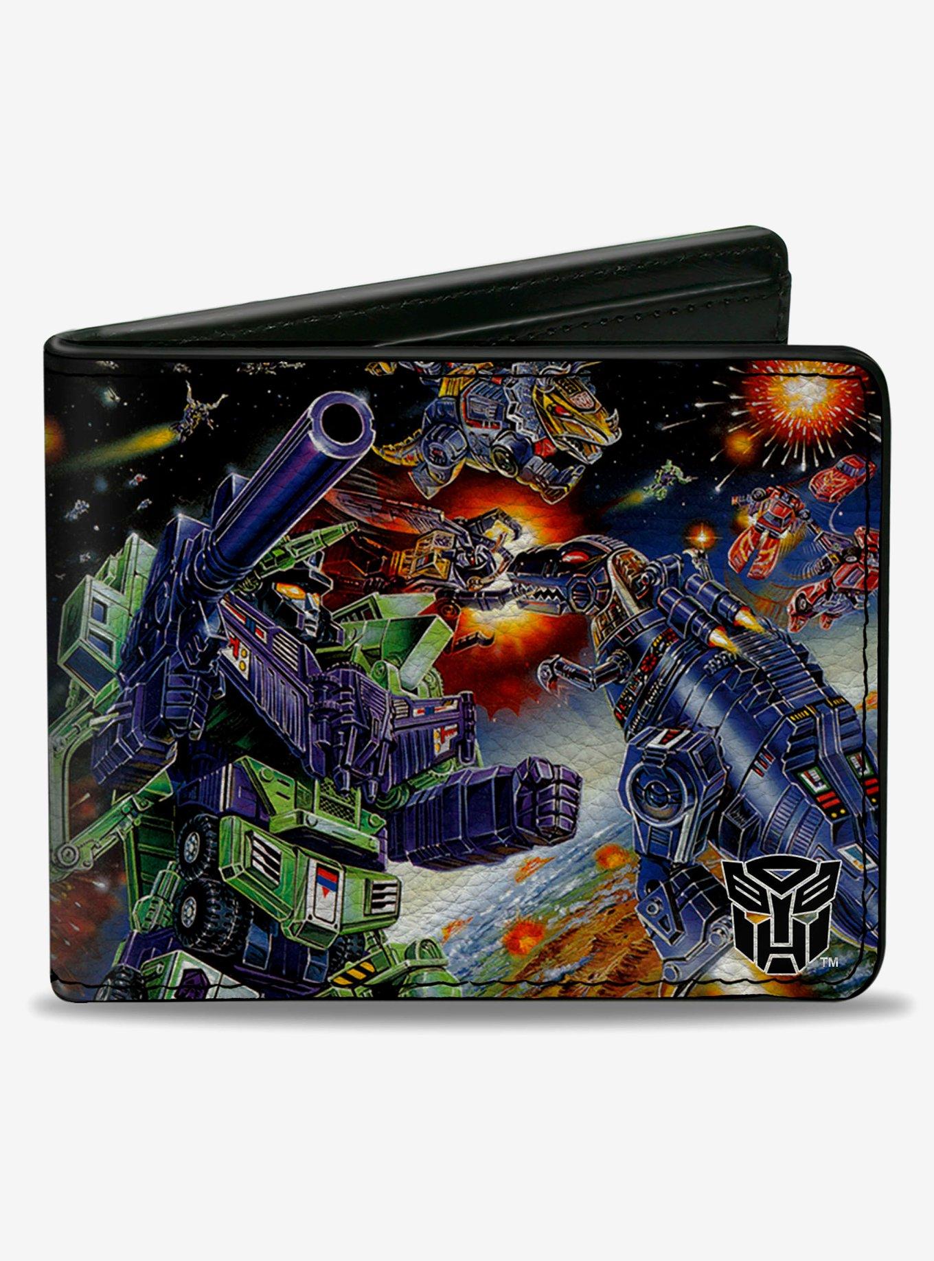 Transformers Constructicon Devastator Dinobots Battle Scene Bifold Wallet, , hi-res