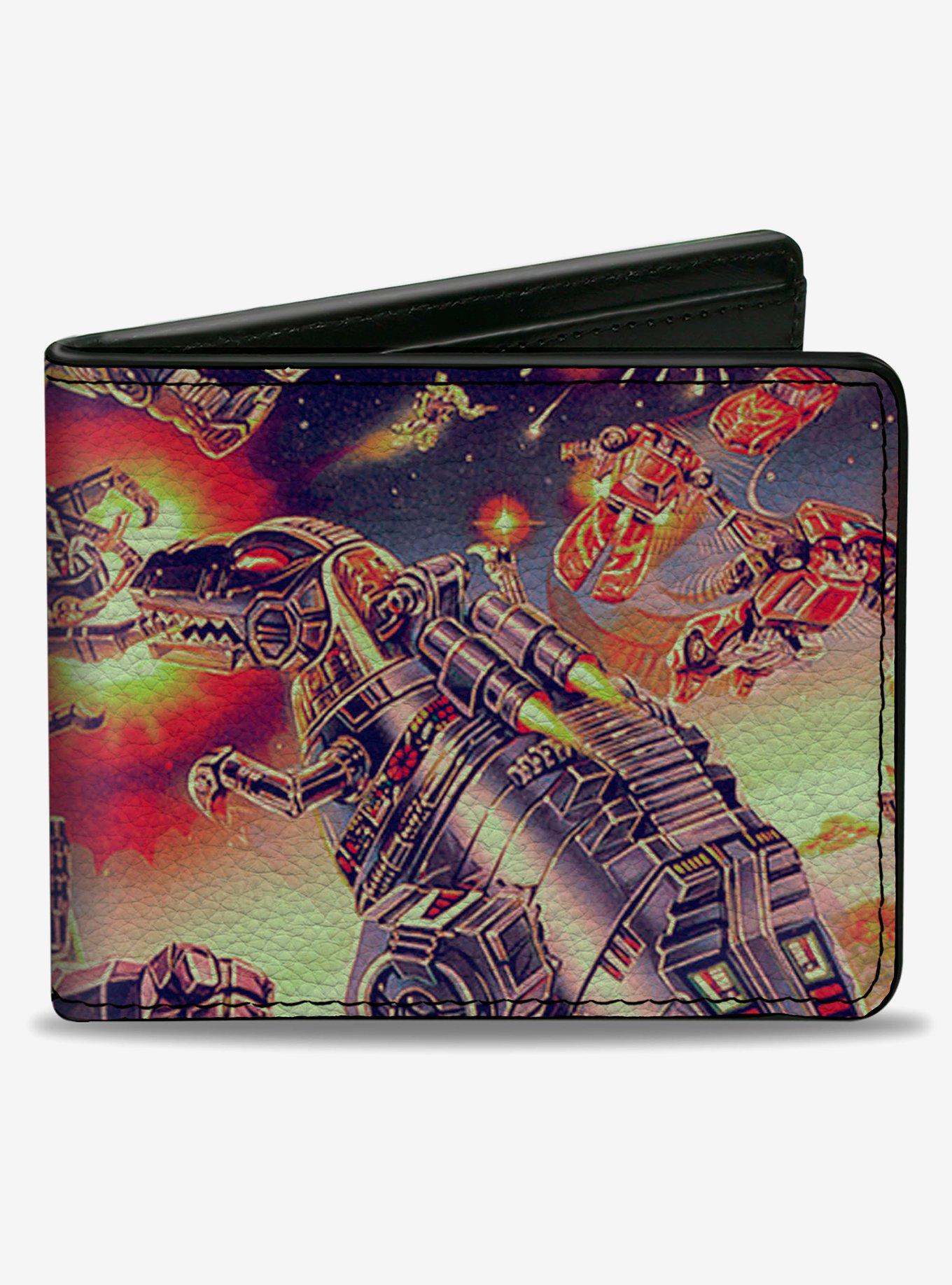 Transformers Devastator Dinobots 1985 Box Art Battle Scene Bifold Wallet, , hi-res