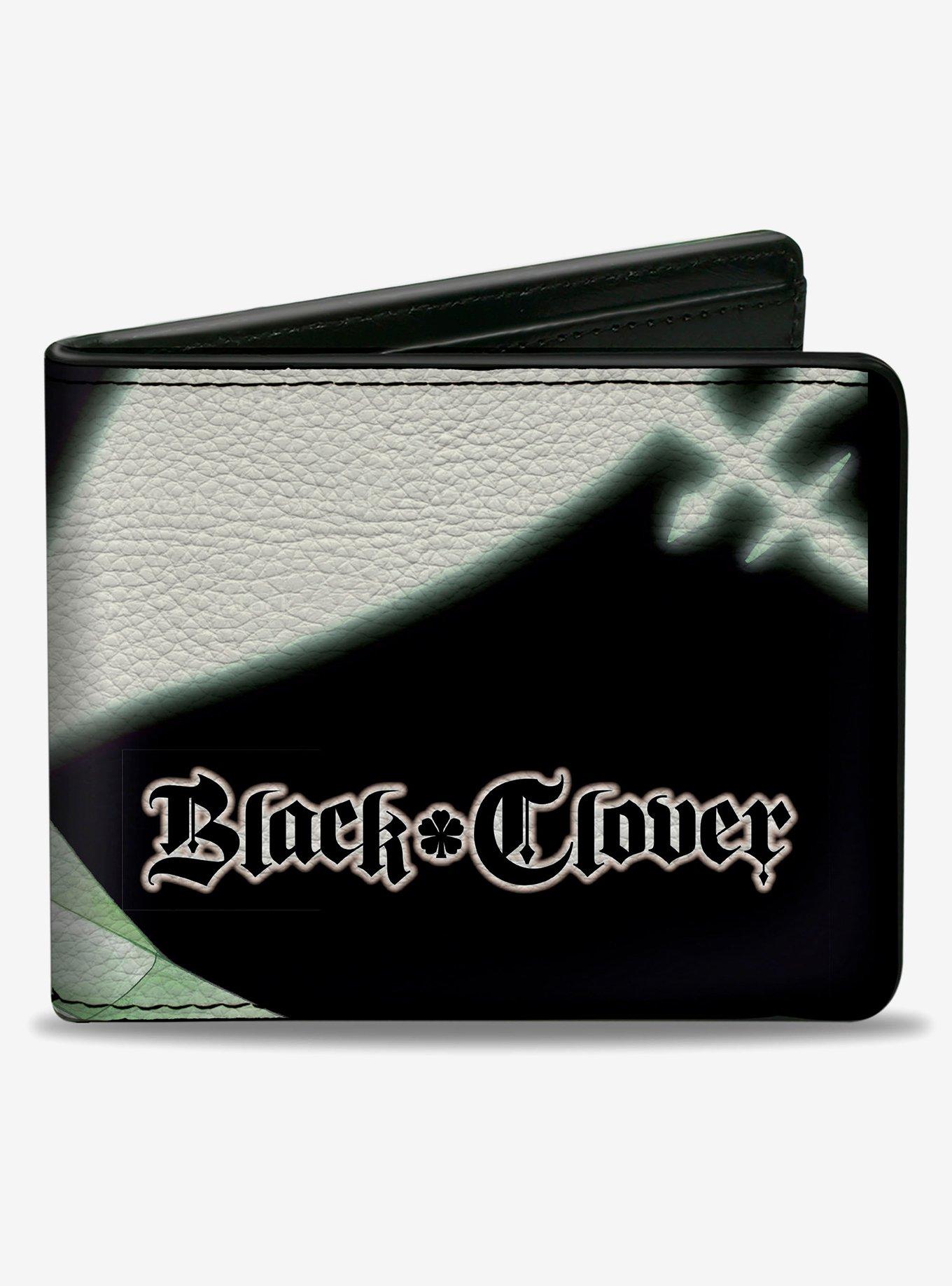 Black Clover Yuno Sylph Spirit Dive Sword Pose Black Greens Bifold Wallet, , hi-res