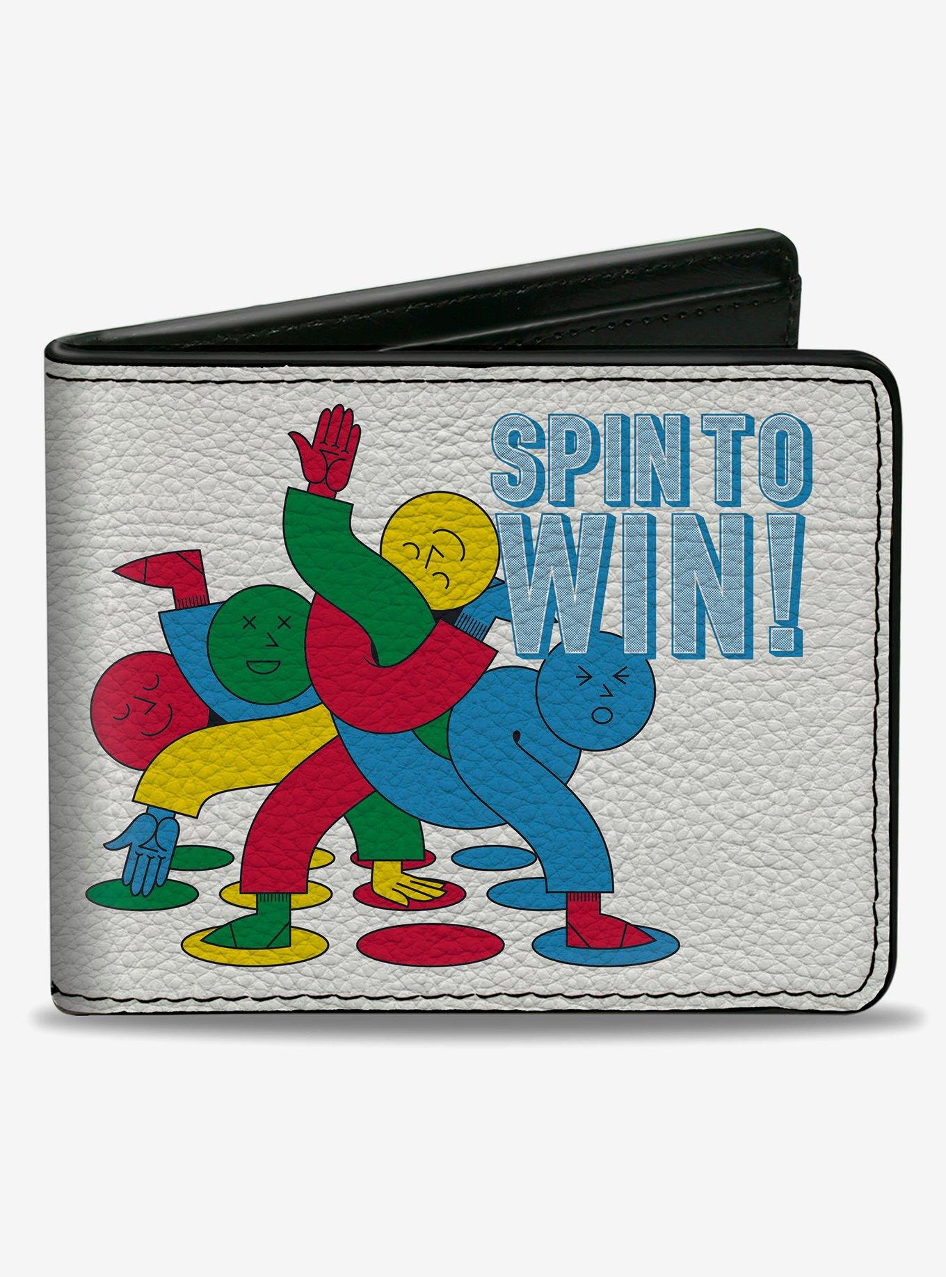 Twister Spin To Win! Group Pose White Blues Multi Color Bifold Wallet, , hi-res