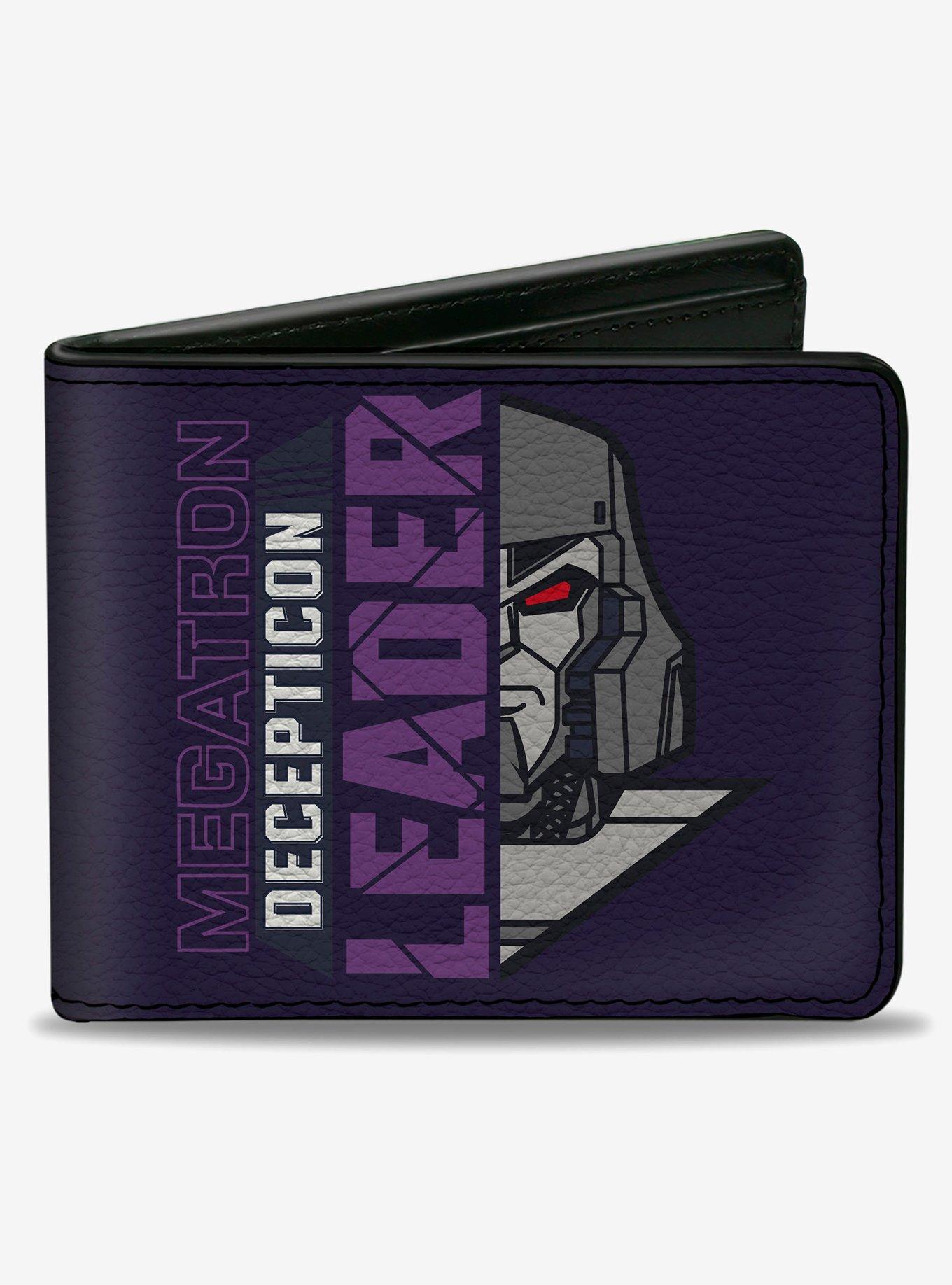 decepticon card sleeves Transformers Megatron Decepticon Master of Destruction Purple Bifold Wallet