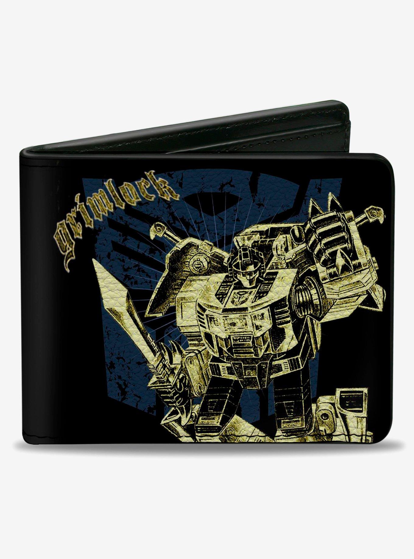 Transformers Grimlock Sword Pose and Autobot Shield Black Bifold Wallet, , hi-res