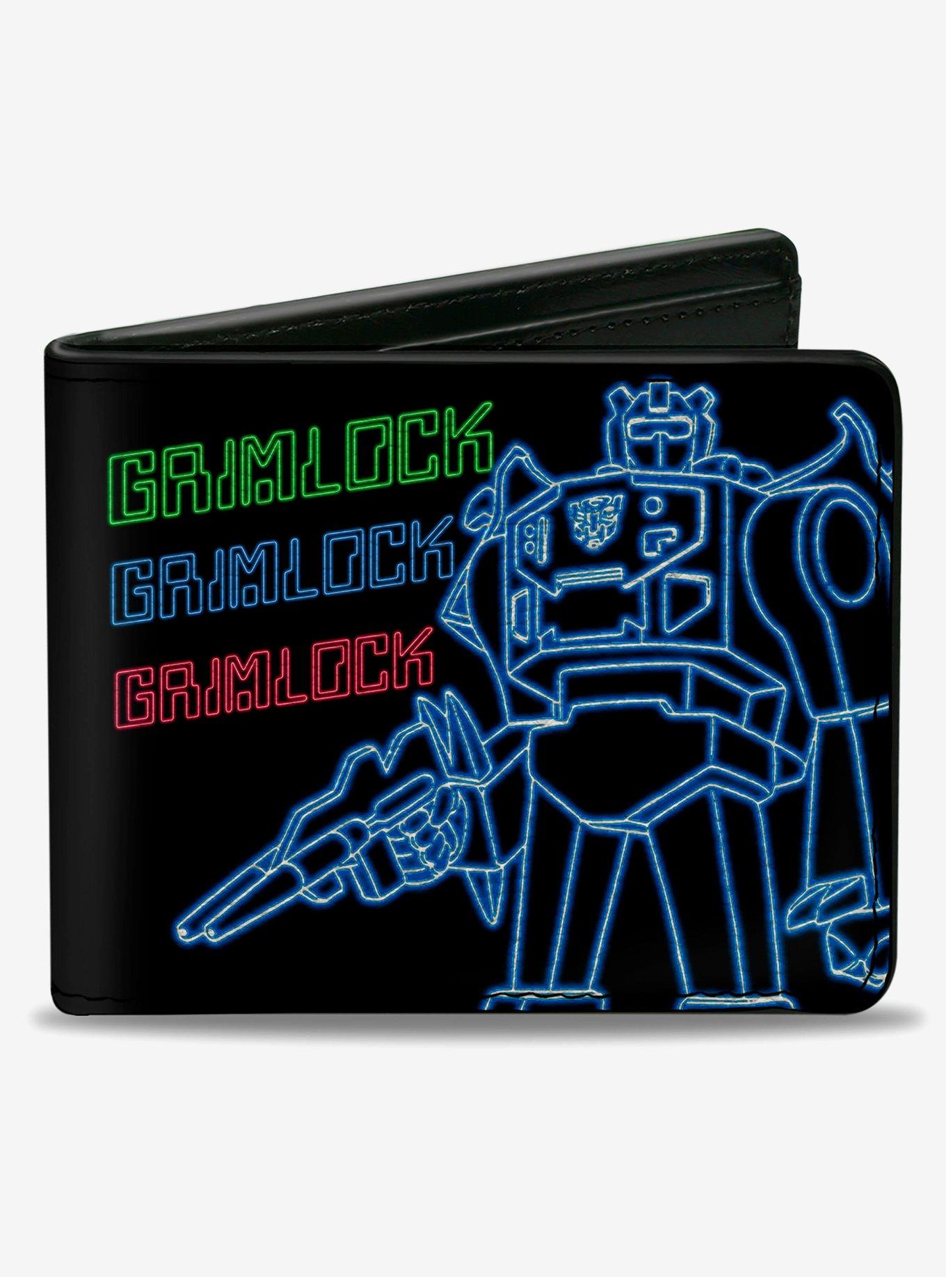 Transformers Grimlock Pose and Autobot Circuit Logo Black Bifold Wallet, , hi-res