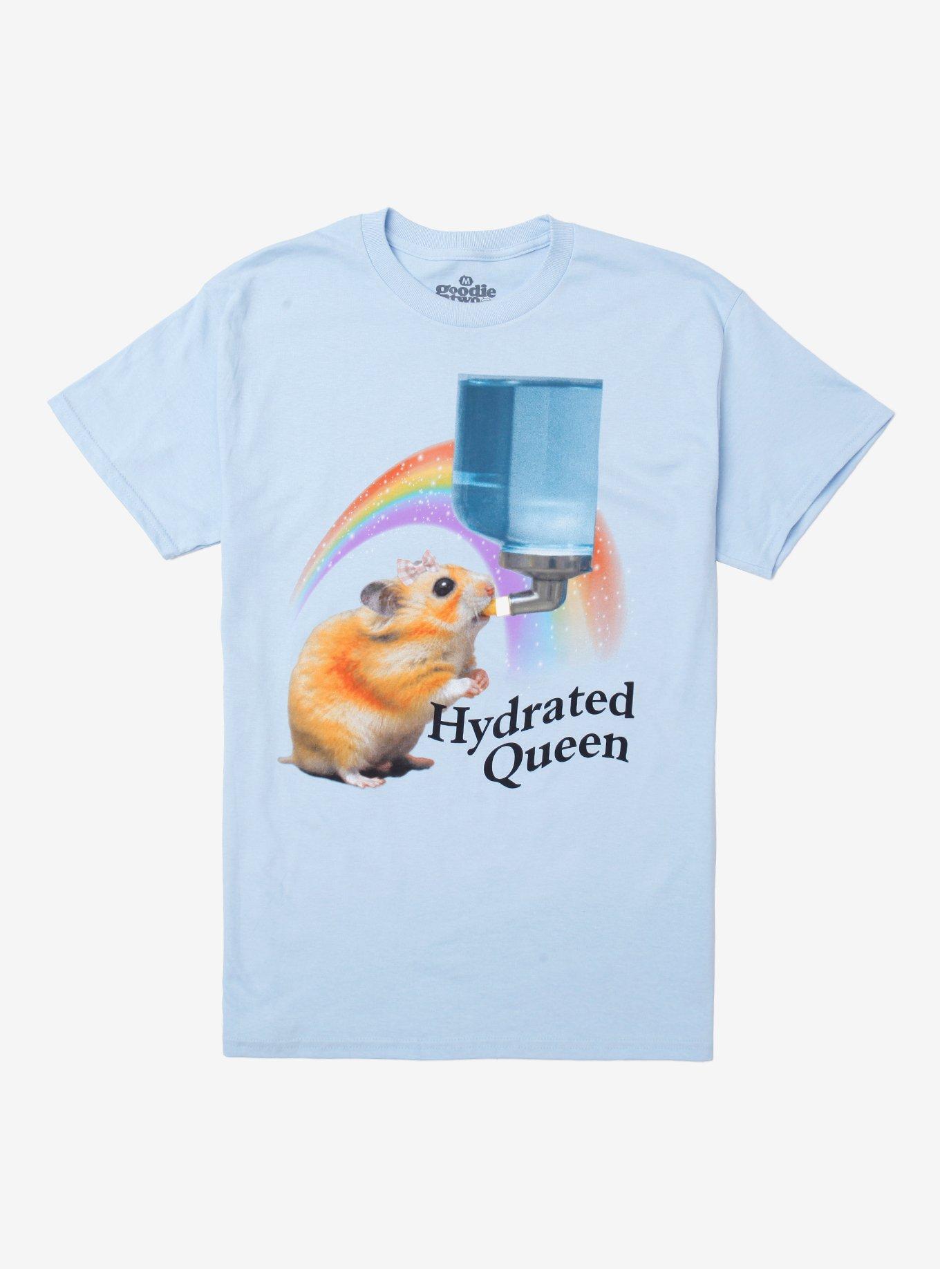 Hamster Hydrated Queen T-Shirt By Goodie Two Sleeves, BABY BLUE, hi-res