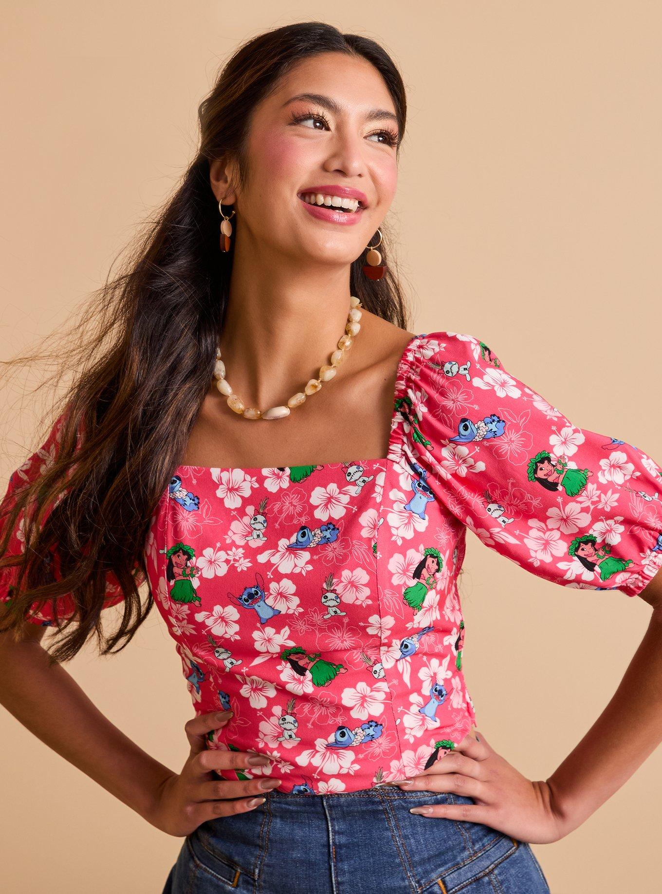 Disney Lilo & Stitch Hibiscus Women's Crop Top — BoxLunch Exclusive