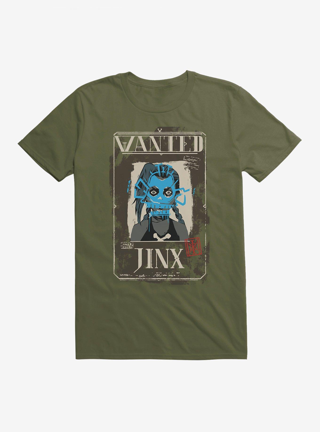Arcane Jinx Wanted Poster T-Shirt, MILITARY GREEN, hi-res