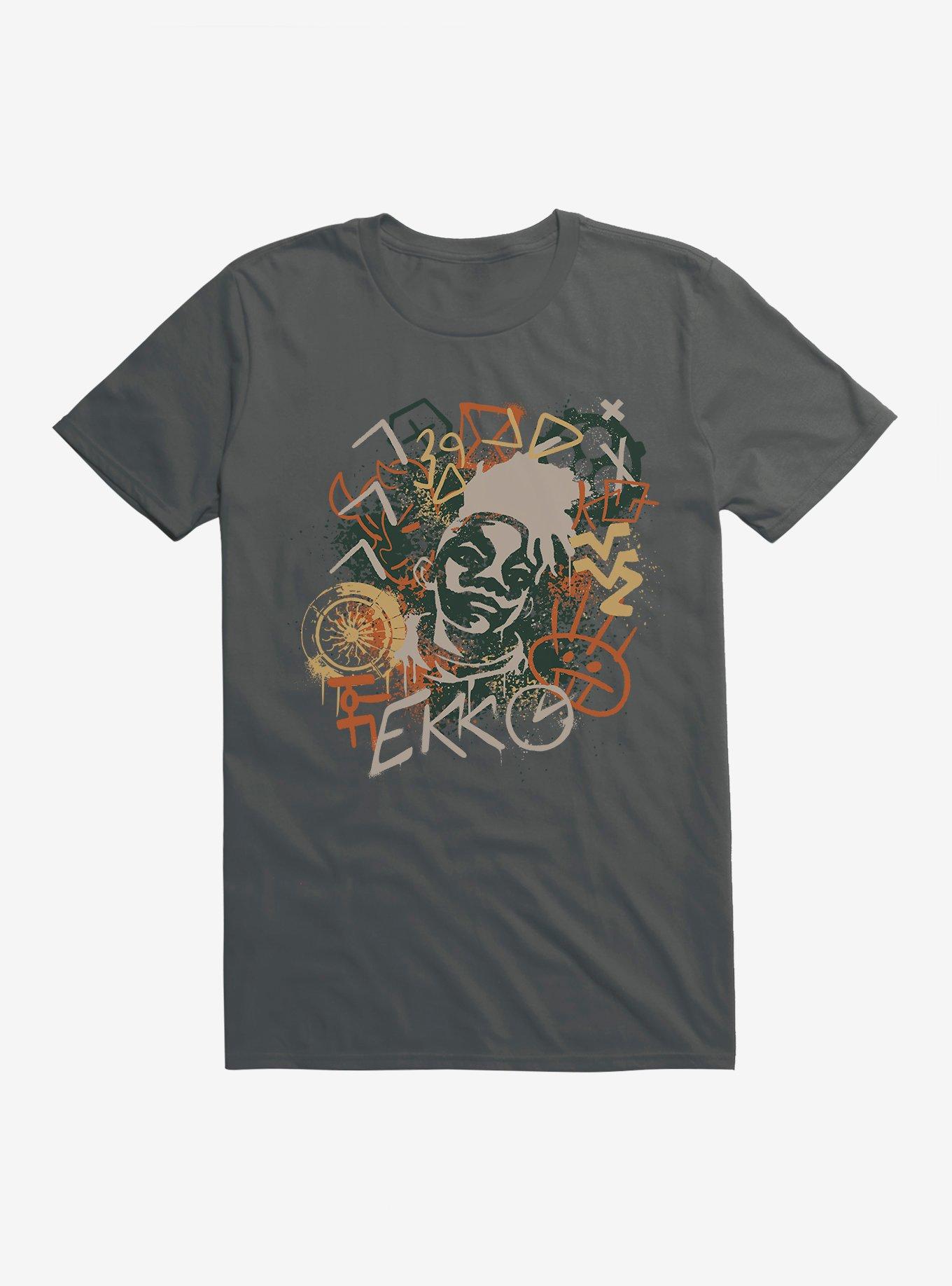 Arcane Graffiti Ekko T-Shirt, CHARCOAL, hi-res