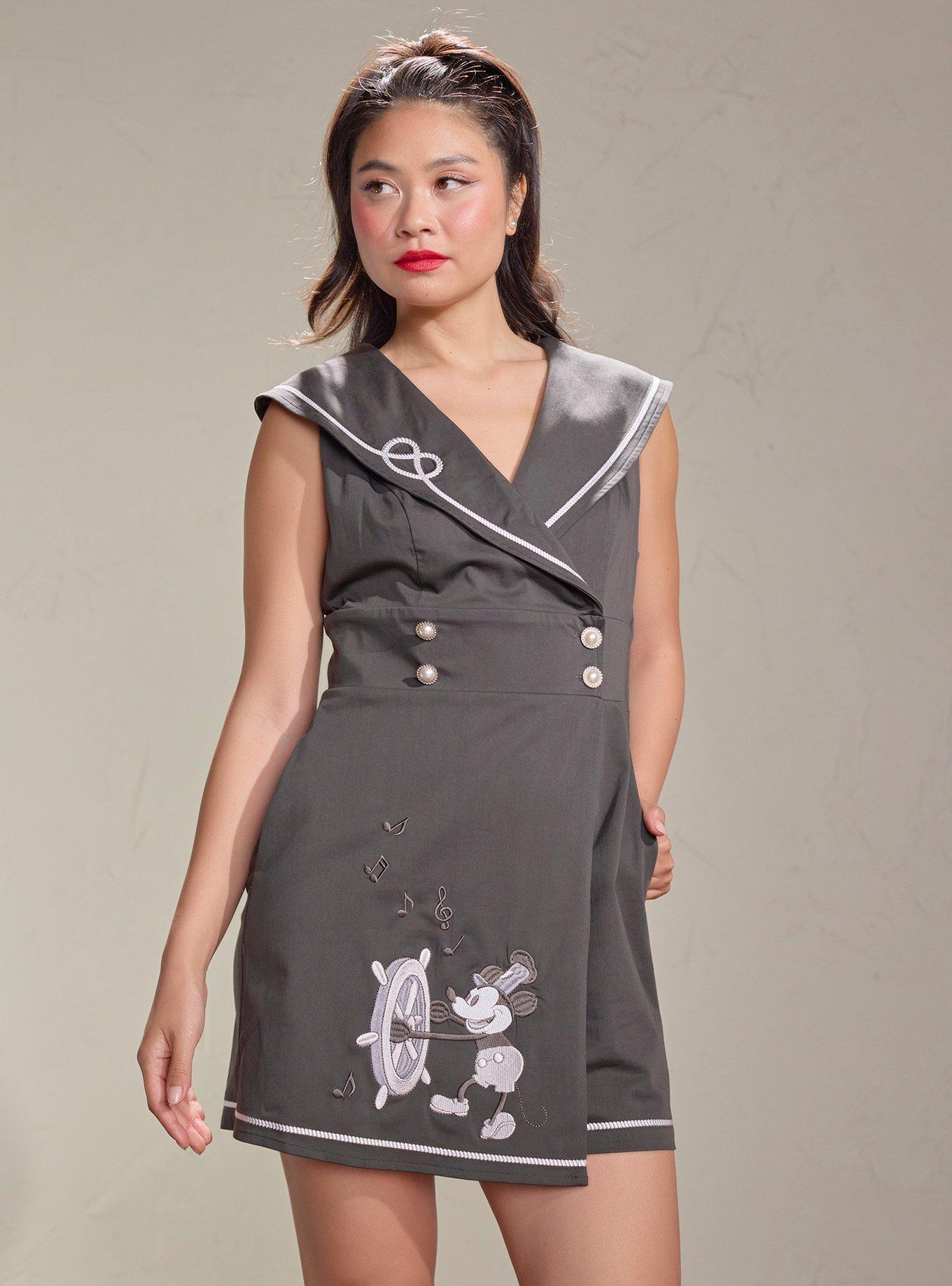 Her Universe Disney Steamboat Willie Sailor Romper Her Universe Exclusive, , hi-res