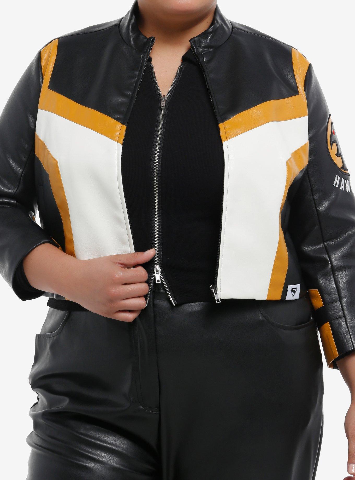 DC Comics Superman Hawkgirl Color-Block Crop Jacket Plus Size, , hi-res