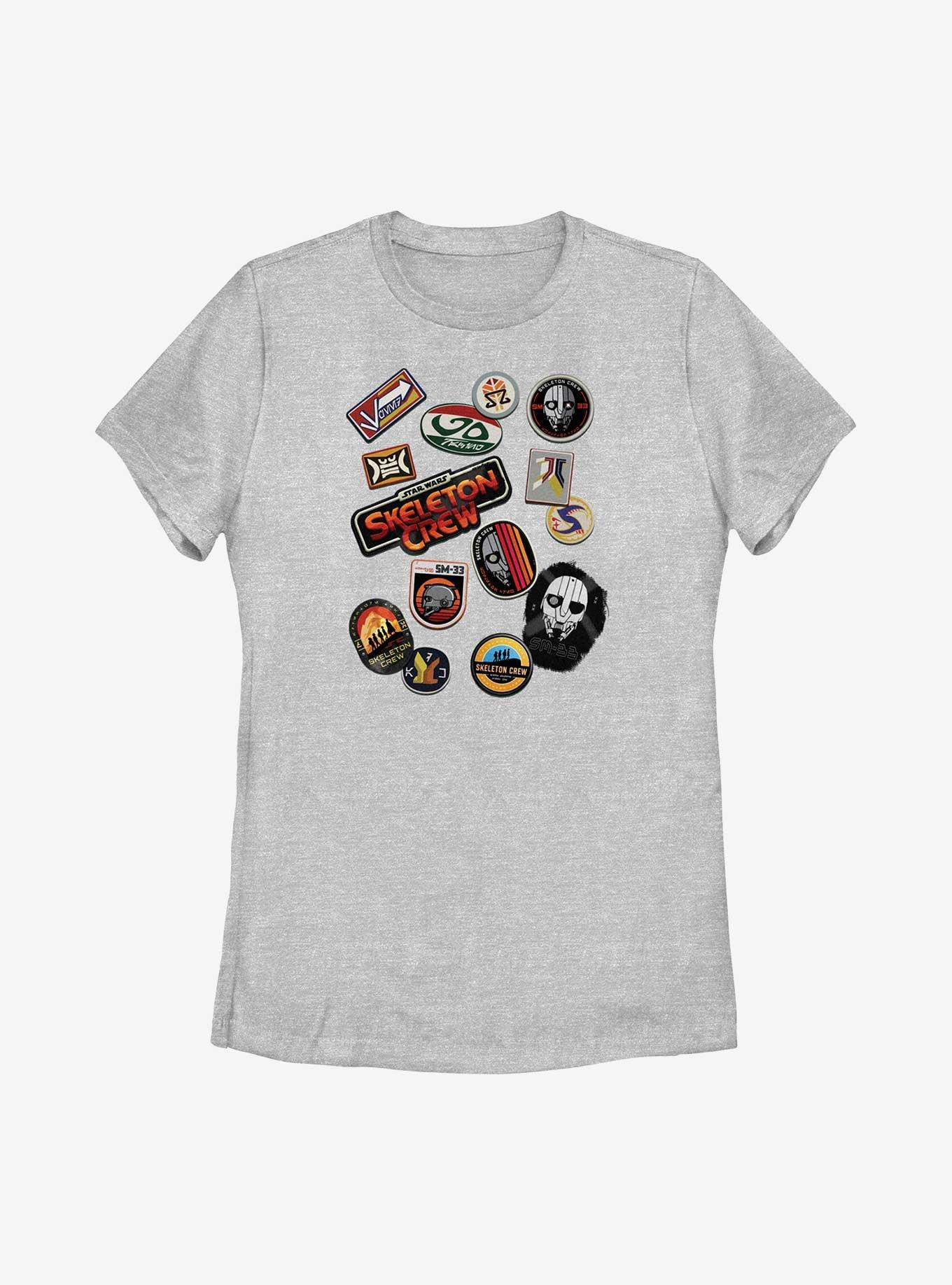 Star Wars: Skeleton Crew Badges Womens T-Shirt, ATH HTR, hi-res