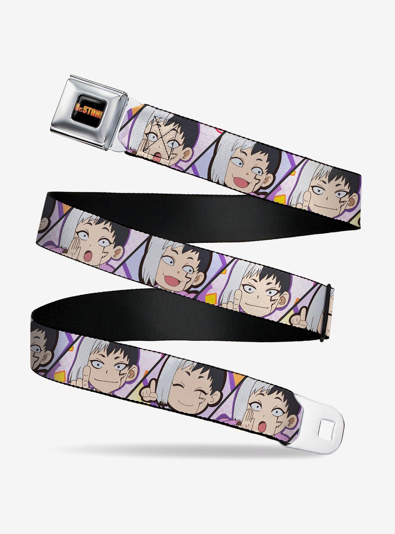 Dr. Stone Chibi Gen Asagiri Expression Blocks Seatbelt Buckle Belt, , hi-res