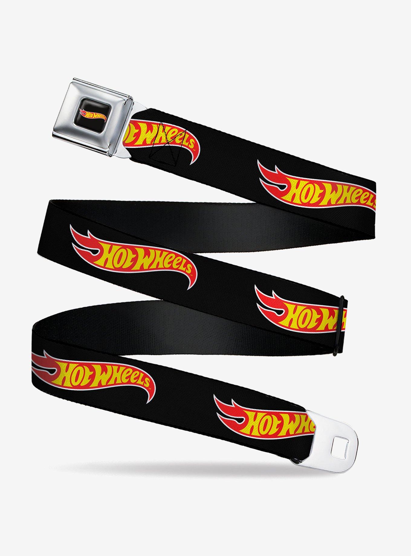 Hot Wheels Classic Flame Logo Seatbelt Buckle Belt, , hi-res