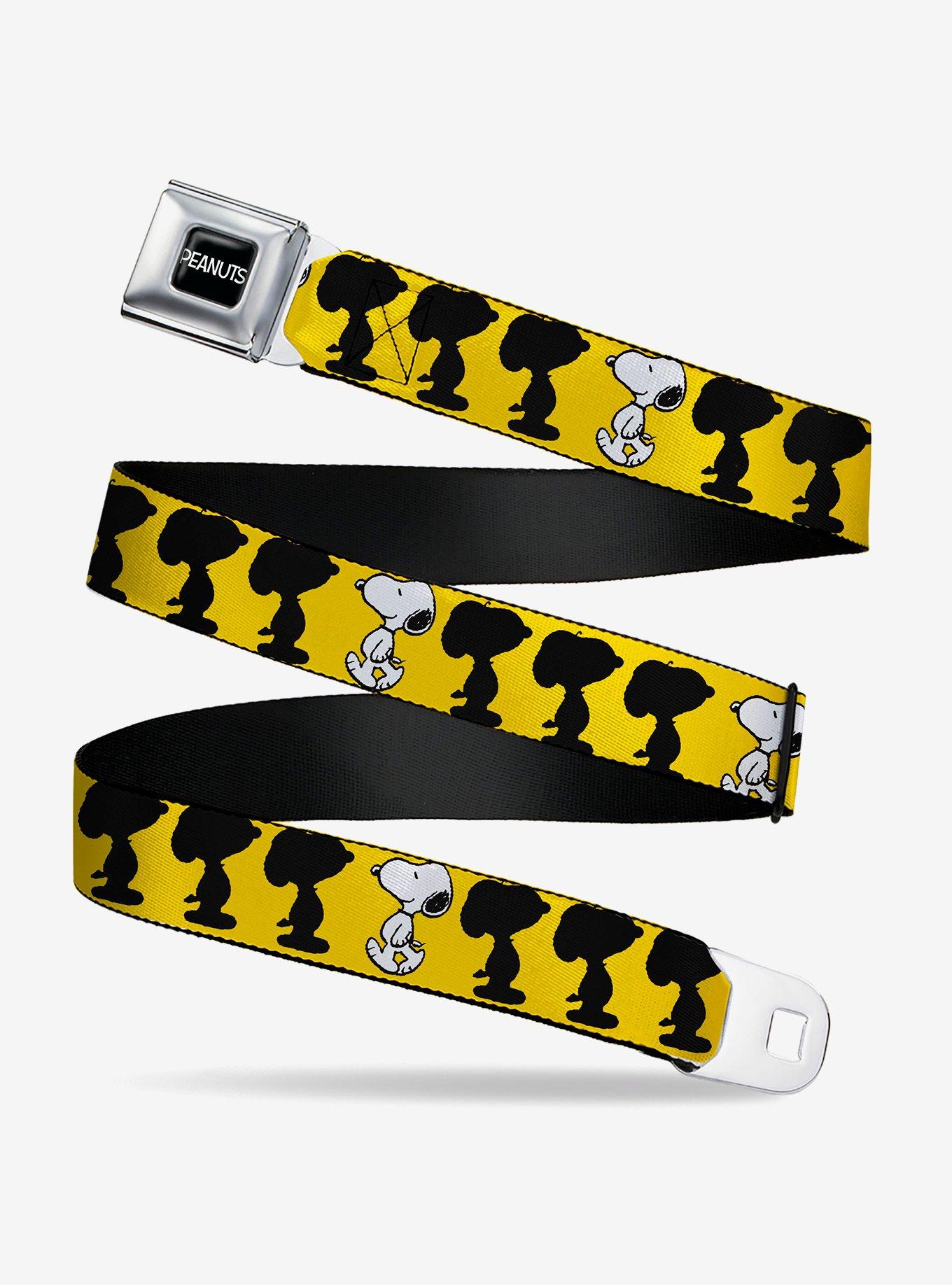 Peanuts Snoopy Walking Silhouette Pose Seatbelt Buckle Belt, , hi-res