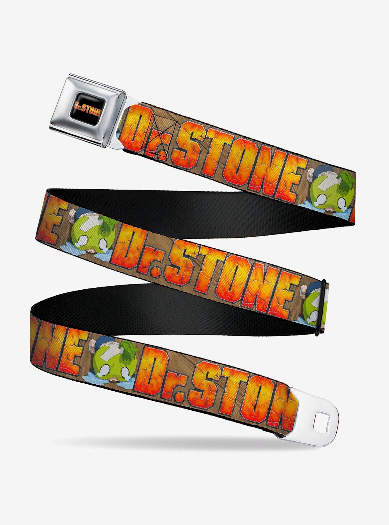 Dr. Stone Title Logo & Suika Crying Pose Seatbelt Buckle Belt, , hi-res