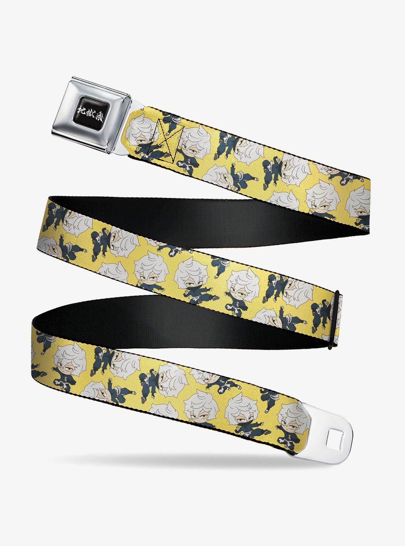 Hell's Paradise Chibi Gabimaru Poses Scattered Seatbelt Buckle Belt, , hi-res