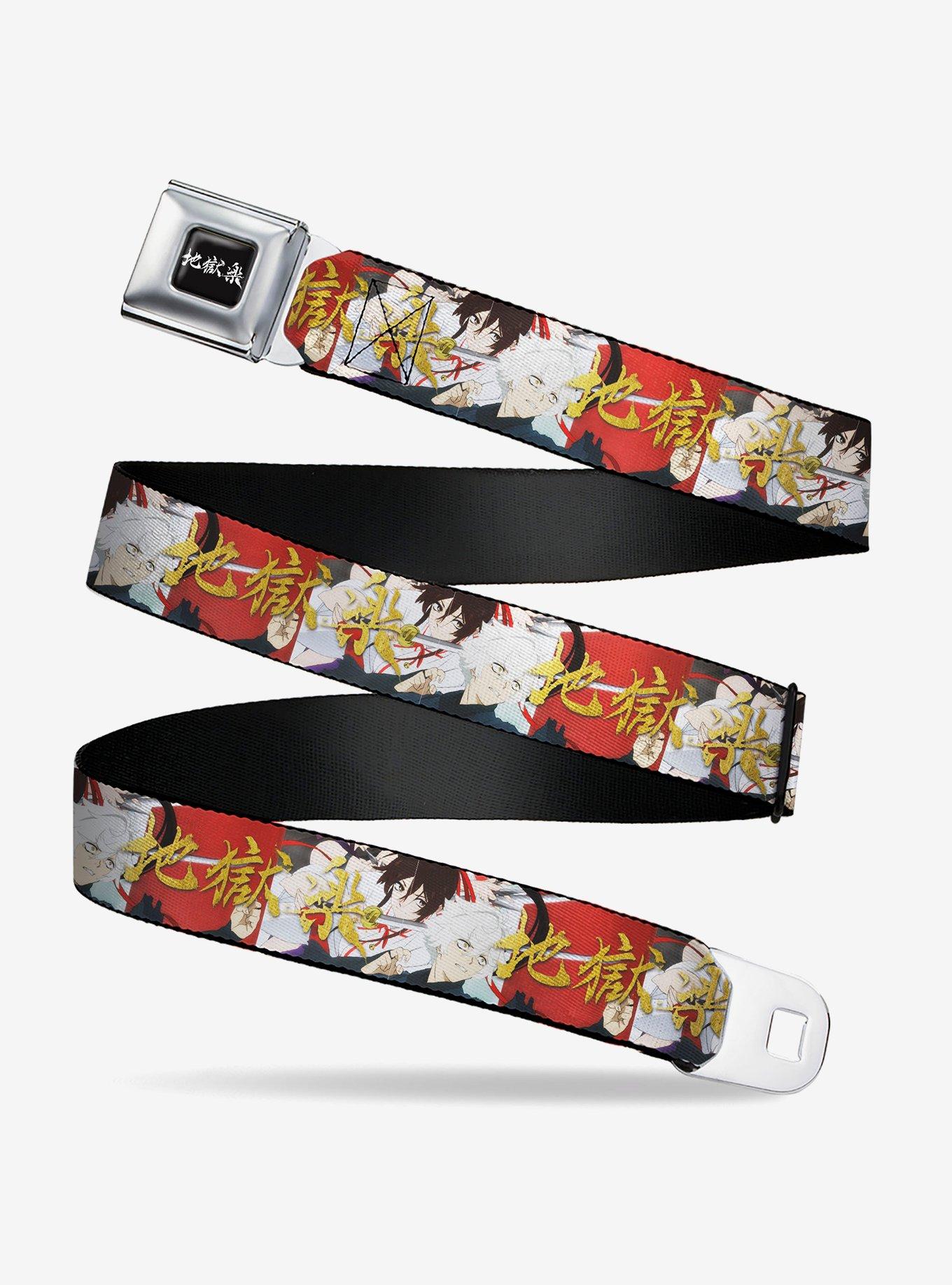 Hell's Paradise Gabimaru Sagiri Title Pose Logo Seatbelt Buckle Belt, , hi-res