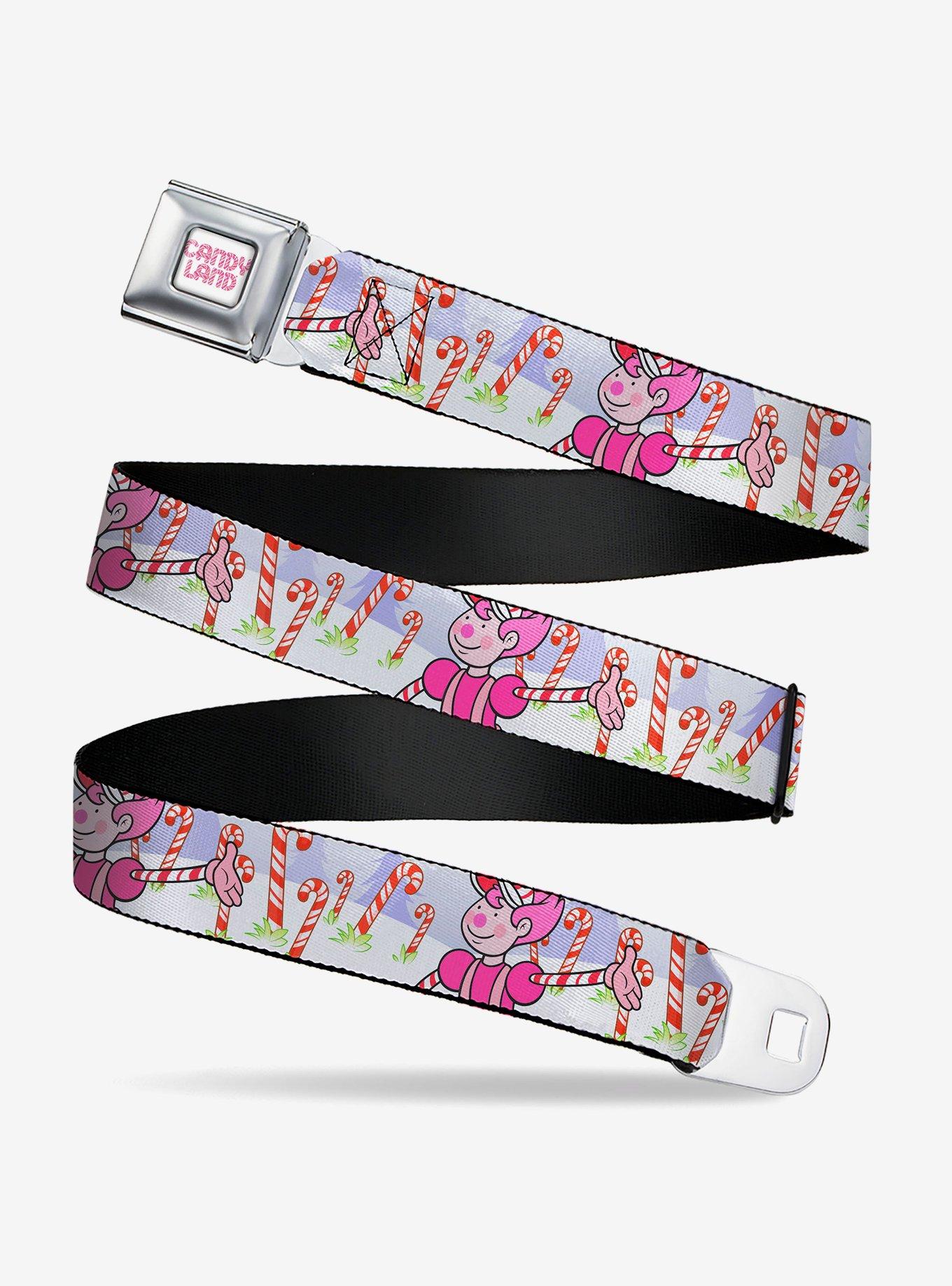 Candy Land Mr Mint Pose & Candy Canes Seatbelt Buckle Belt
