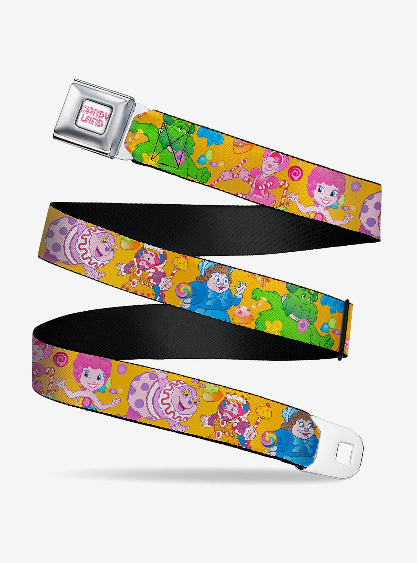 Candy Land Characters & Candy Collage Seatbelt Buckle Belt, , hi-res