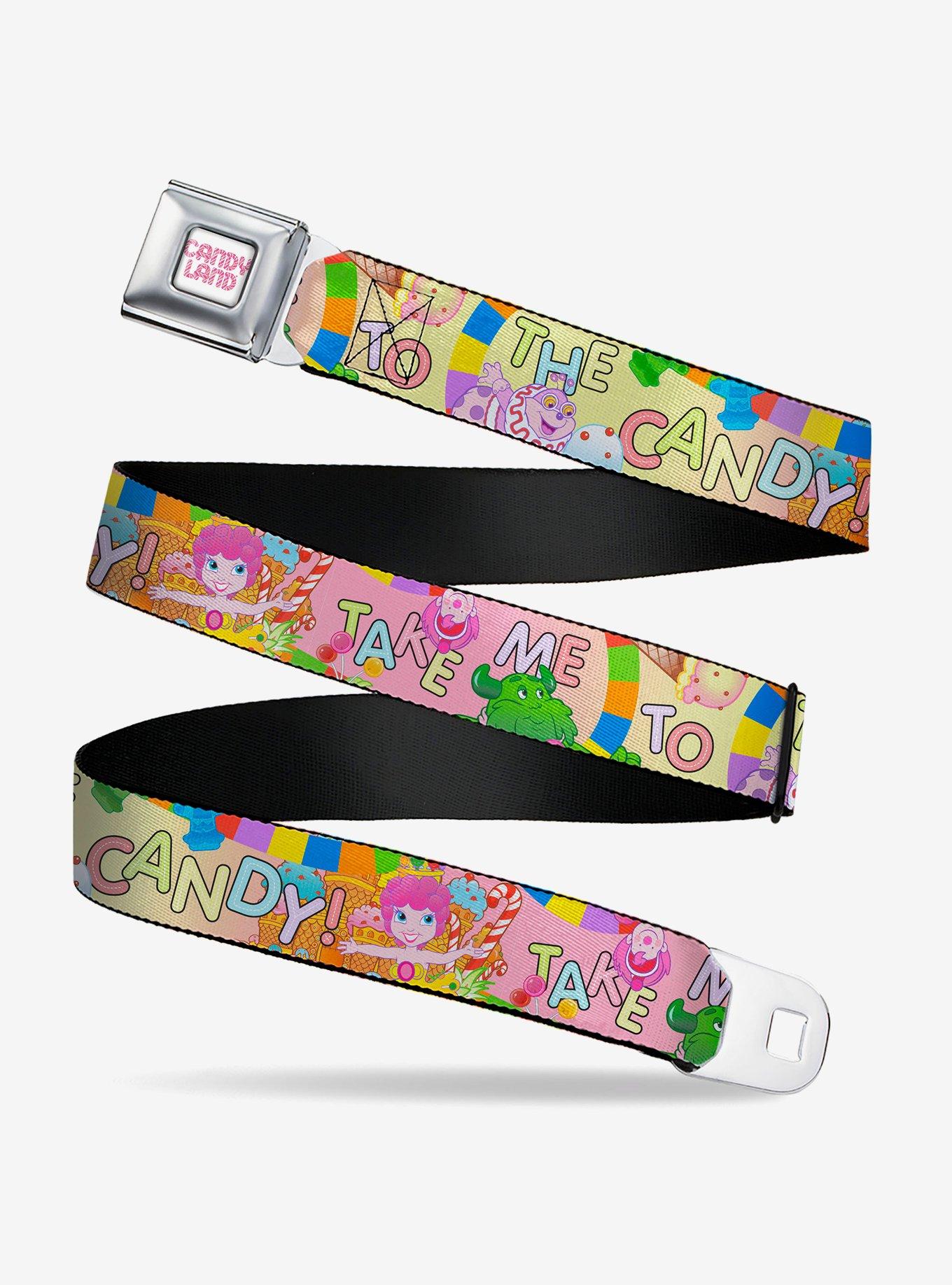 Candy Land Take Me To The Candy Collage Seatbelt Buckle Belt, , hi-res