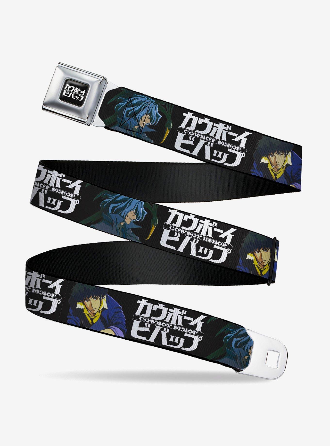 Cowboy Bebop Spike & Vicious Pose & Logo Seatbelt Buckle Belt