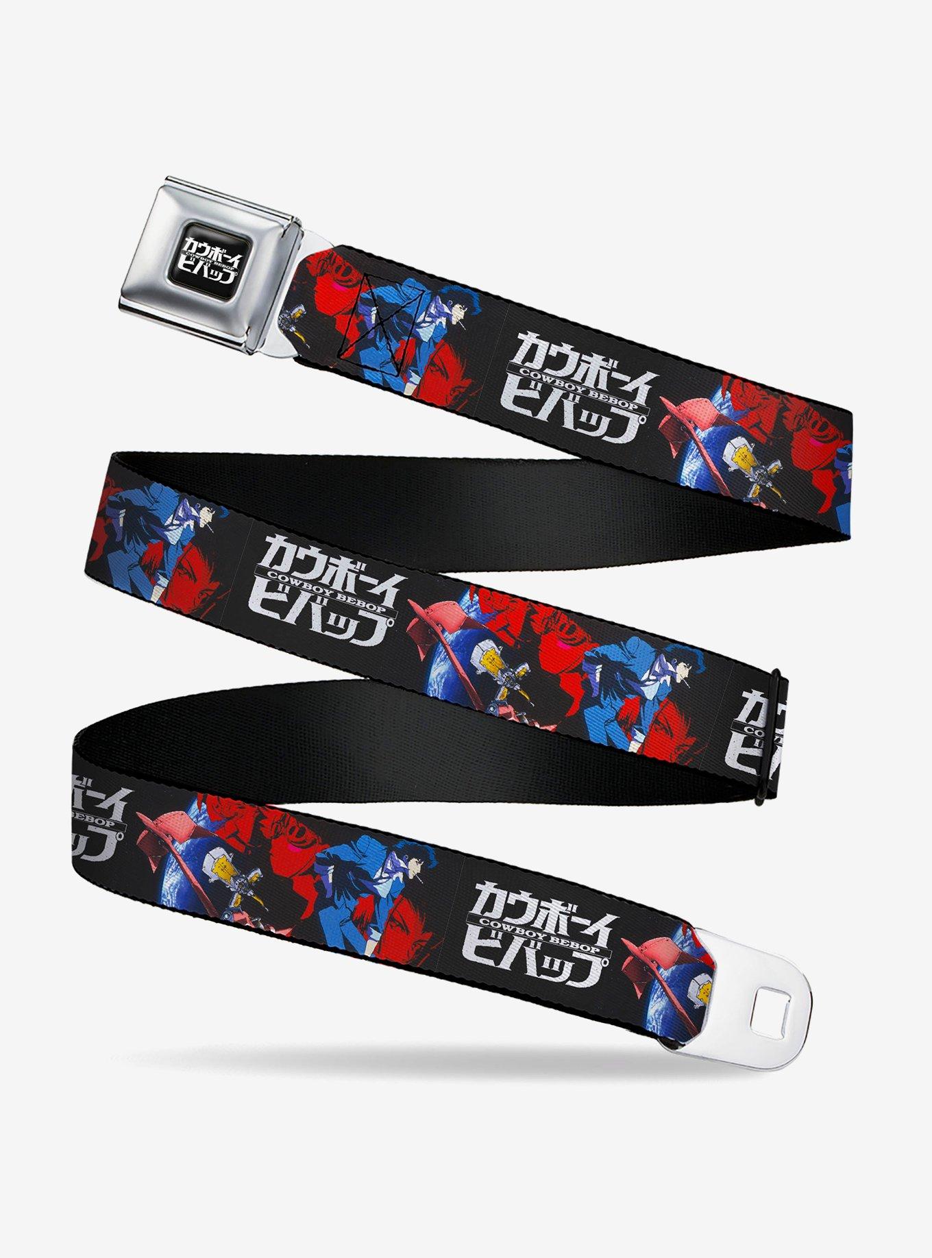 Cowboy Bebop Spike Pose & Crew Collage Seatbelt Buckle Belt, , hi-res