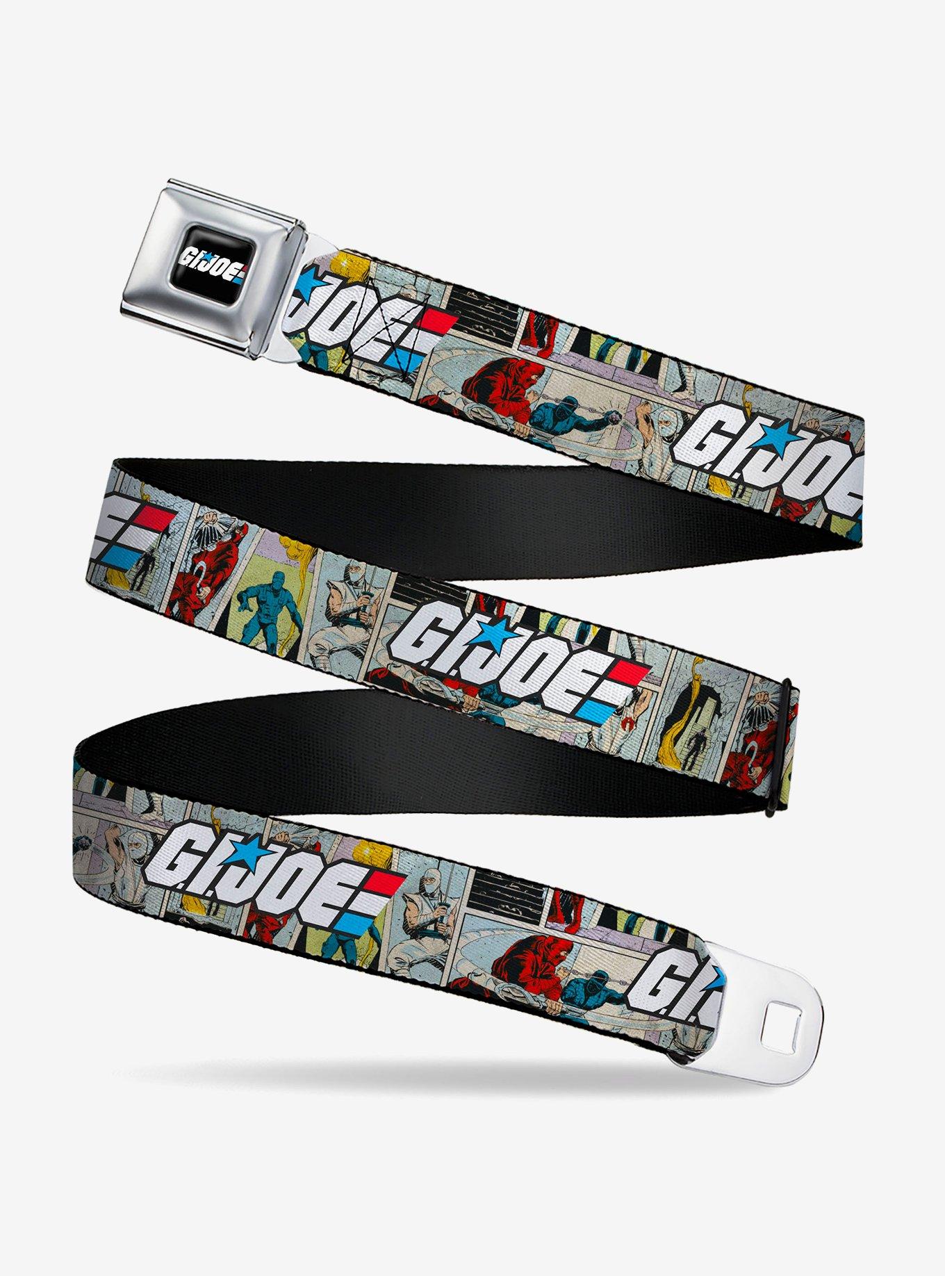 GI Joe Title Logo & Comic Scene Blocks Seatbelt Buckle Belt, , hi-res