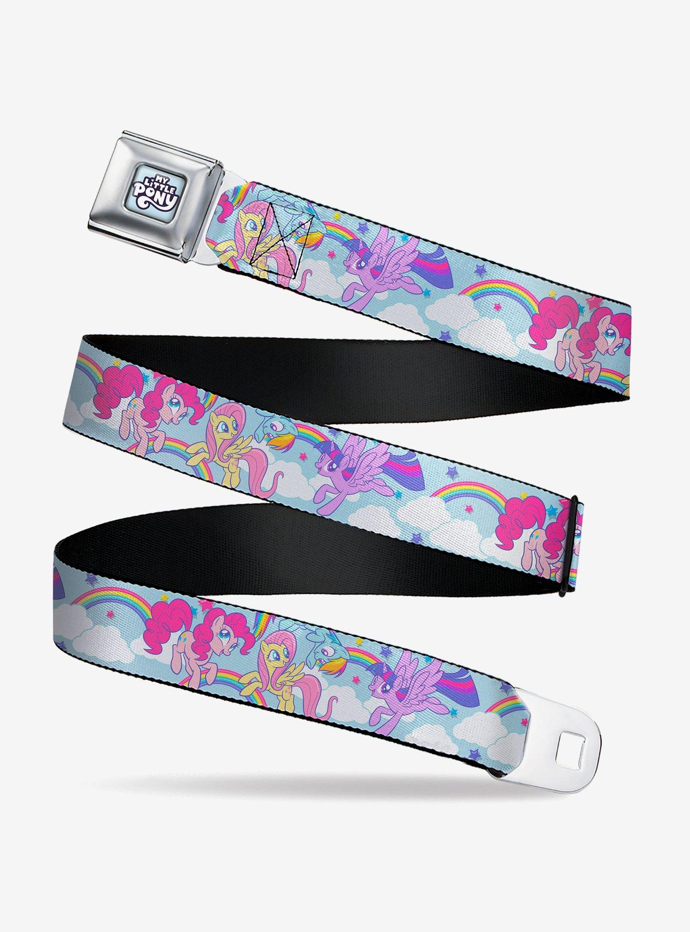 My Little Pony Title Logo Full Color Sky Seatbelt Buckle Belt, , hi-res