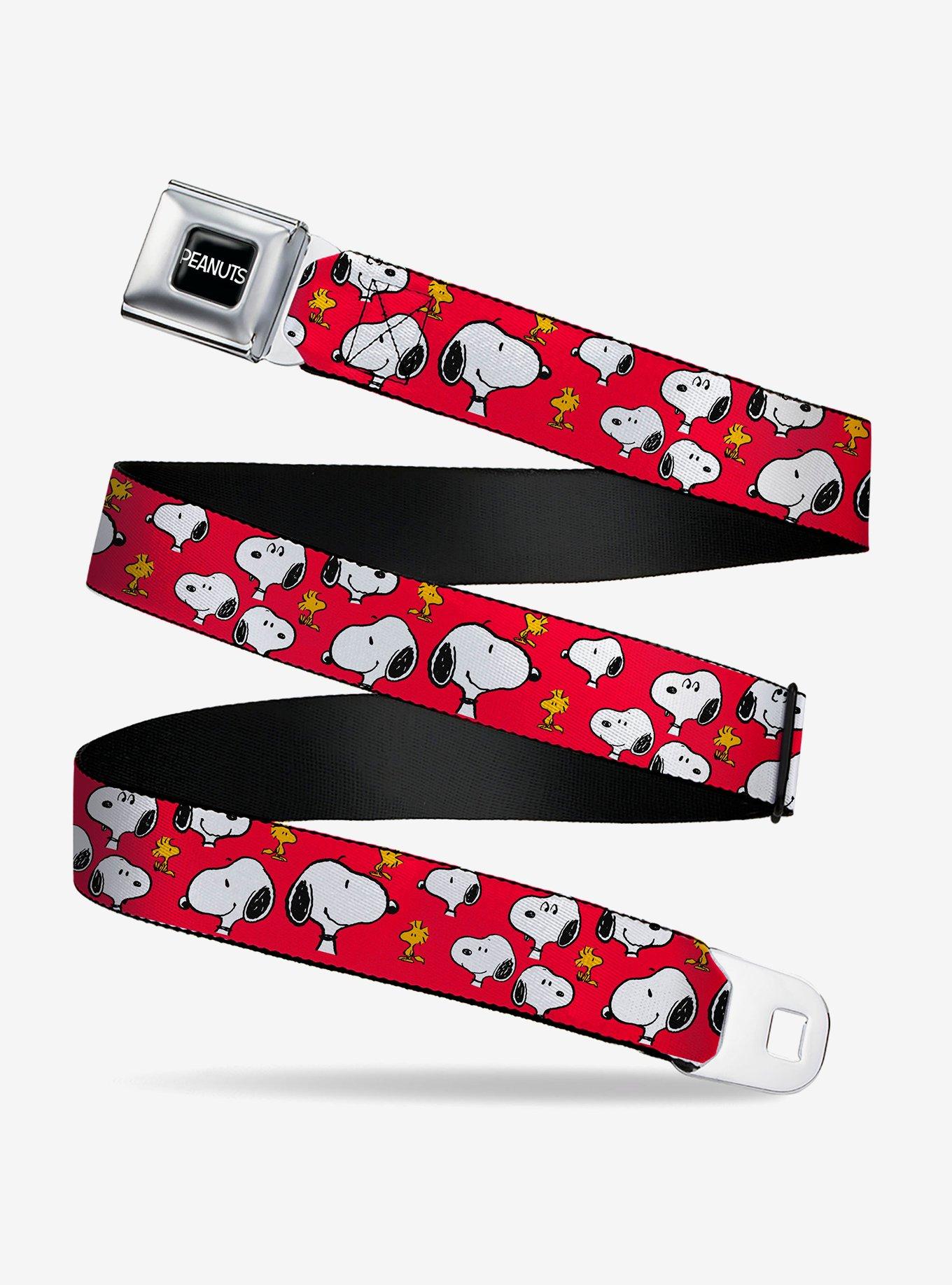 Peanuts Snoopy & Woodstock Poses Scattered Seatbelt Buckle Belt, , hi-res