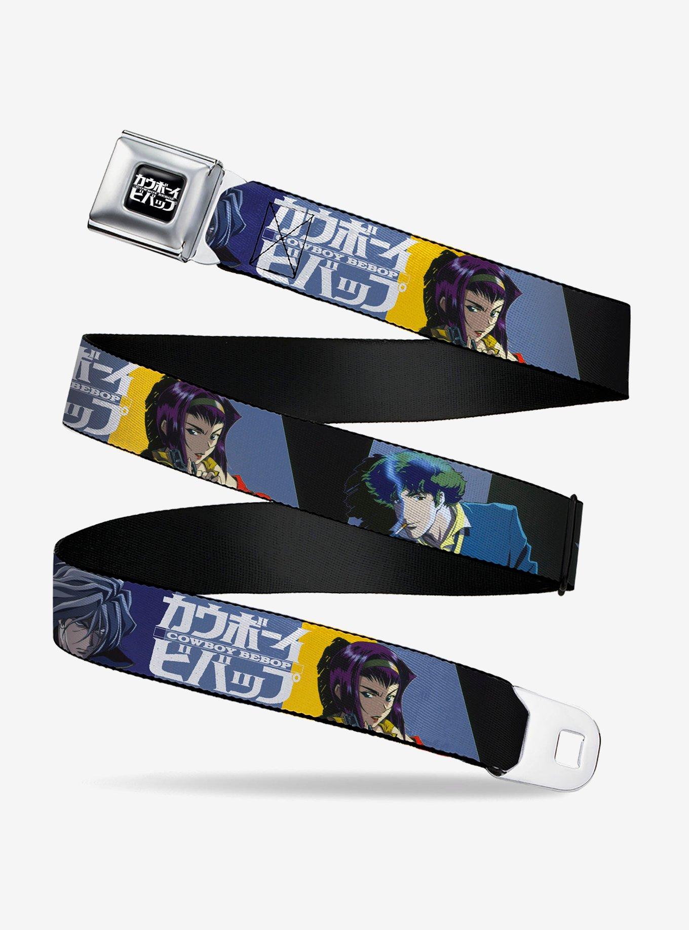 Cowboy Bebop Spike Vicious & Faye Pose Seatbelt Buckle Belt, , hi-res