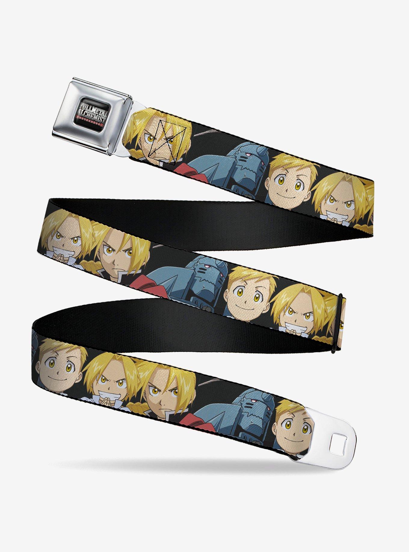 Fullmetal Alchemist: Brotherhood Elric Brothers Close Up Seatbelt Buckle Belt, , hi-res