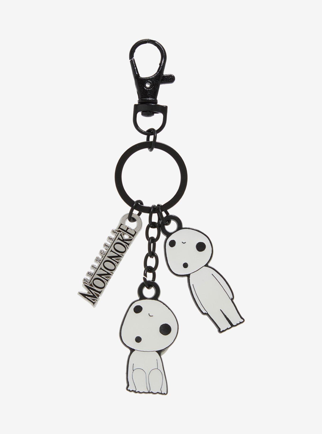Studio Ghibli® Princess Mononoke Kodama Multi-Charm Glow-in-the-Dark Keychain, , hi-res